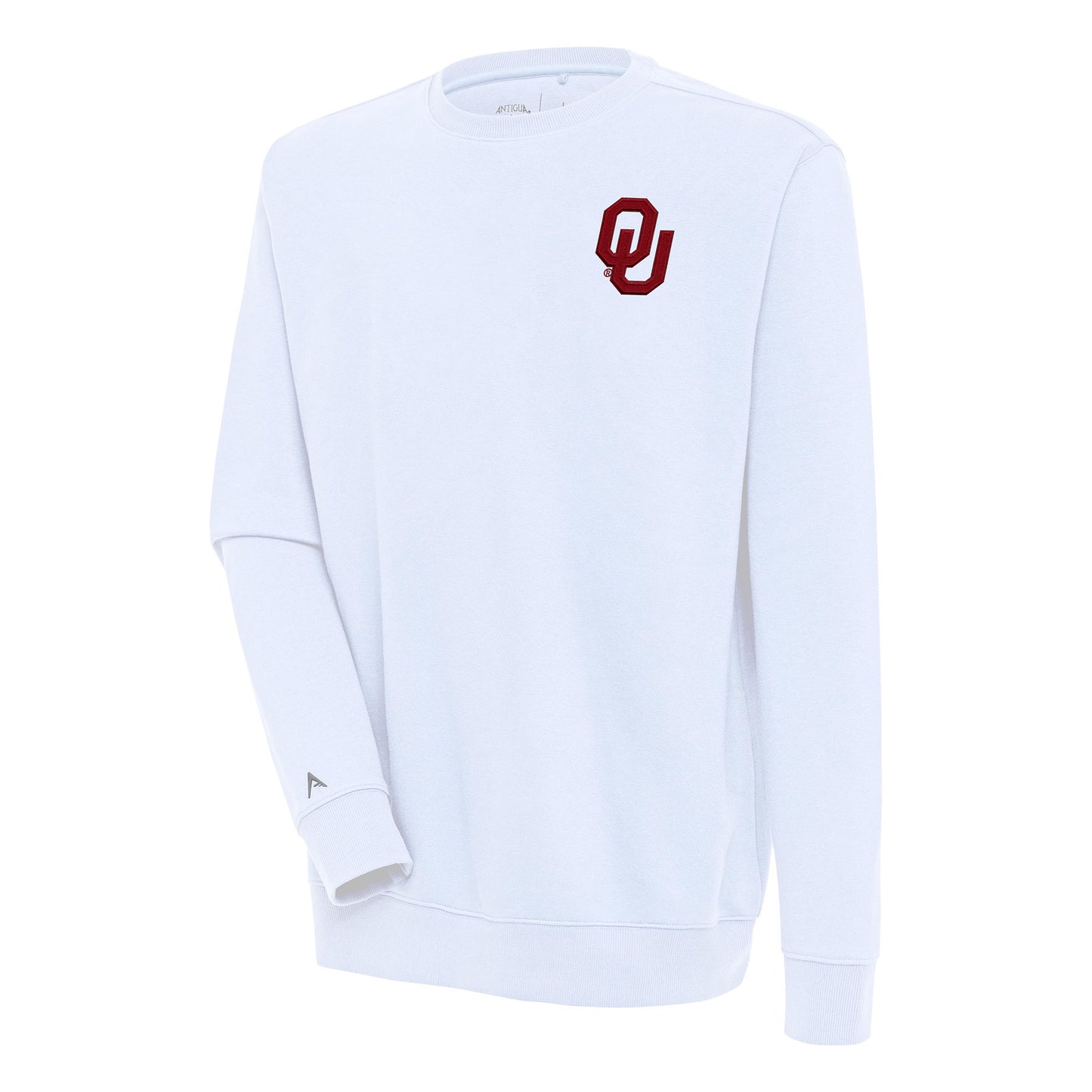 Men's Antigua White Oklahoma Sooners Victory Pullover Sweatshirt