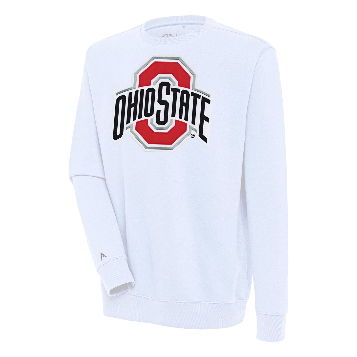 Men's Antigua White Ohio State Buckeyes Victory Pullover Sweatshirt