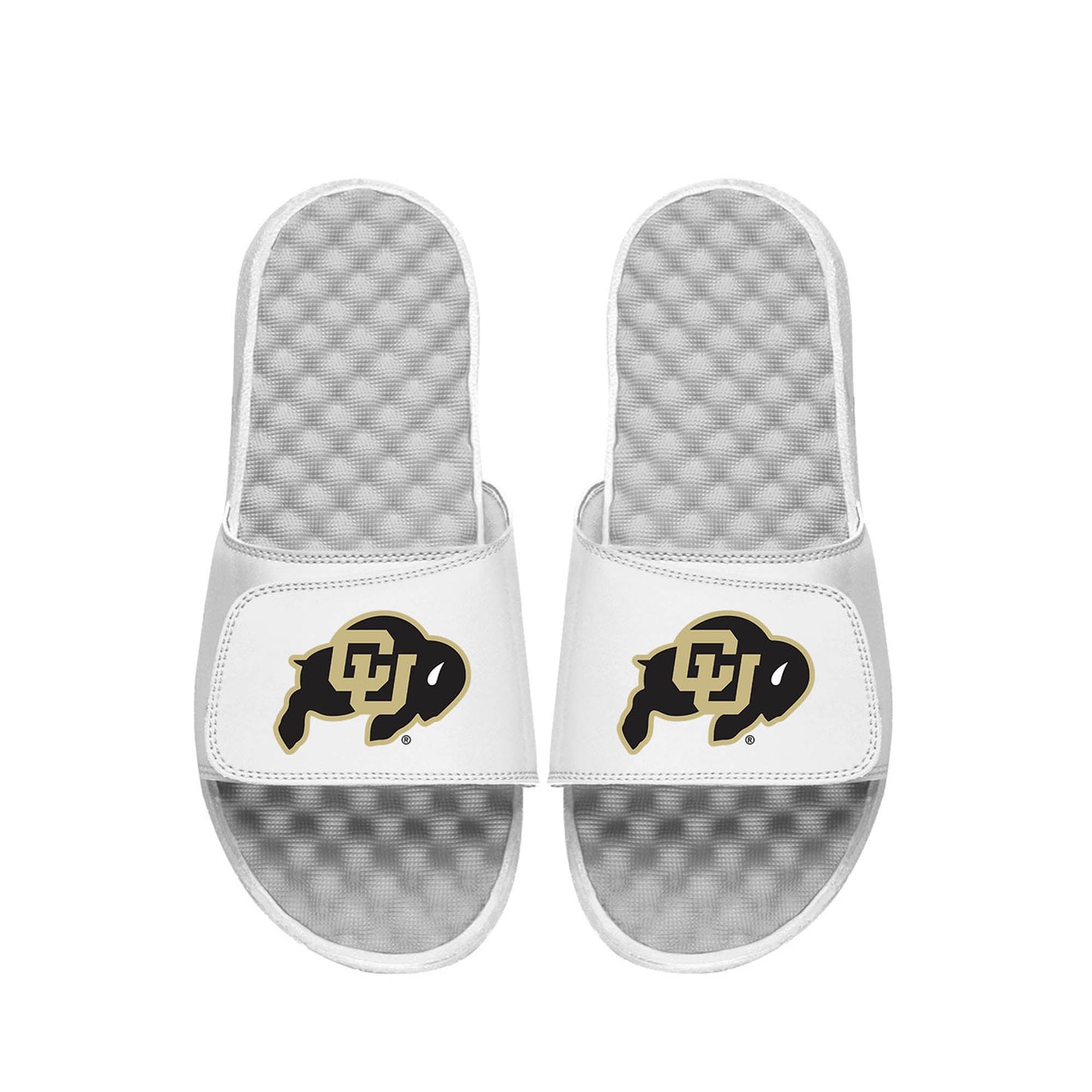 Men's ISlide White Colorado Buffaloes Primary Logo Slide Sandals
