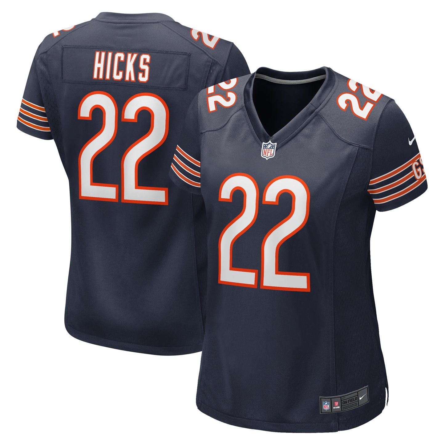 Women's Nike Elijah Hicks Navy Chicago Bears Team Game Jersey