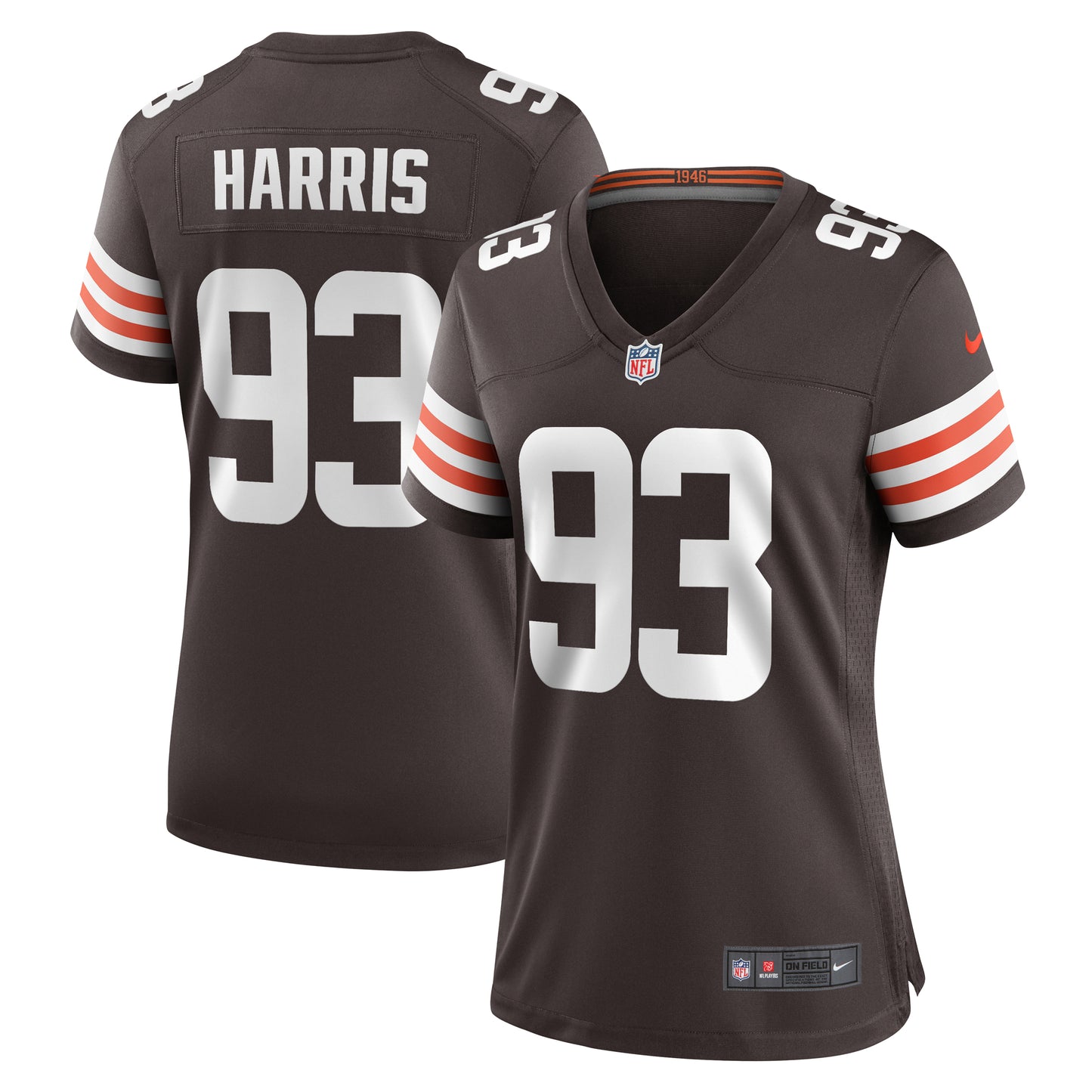 Women's Nike Shelby Harris Brown Cleveland Browns Team Game Jersey