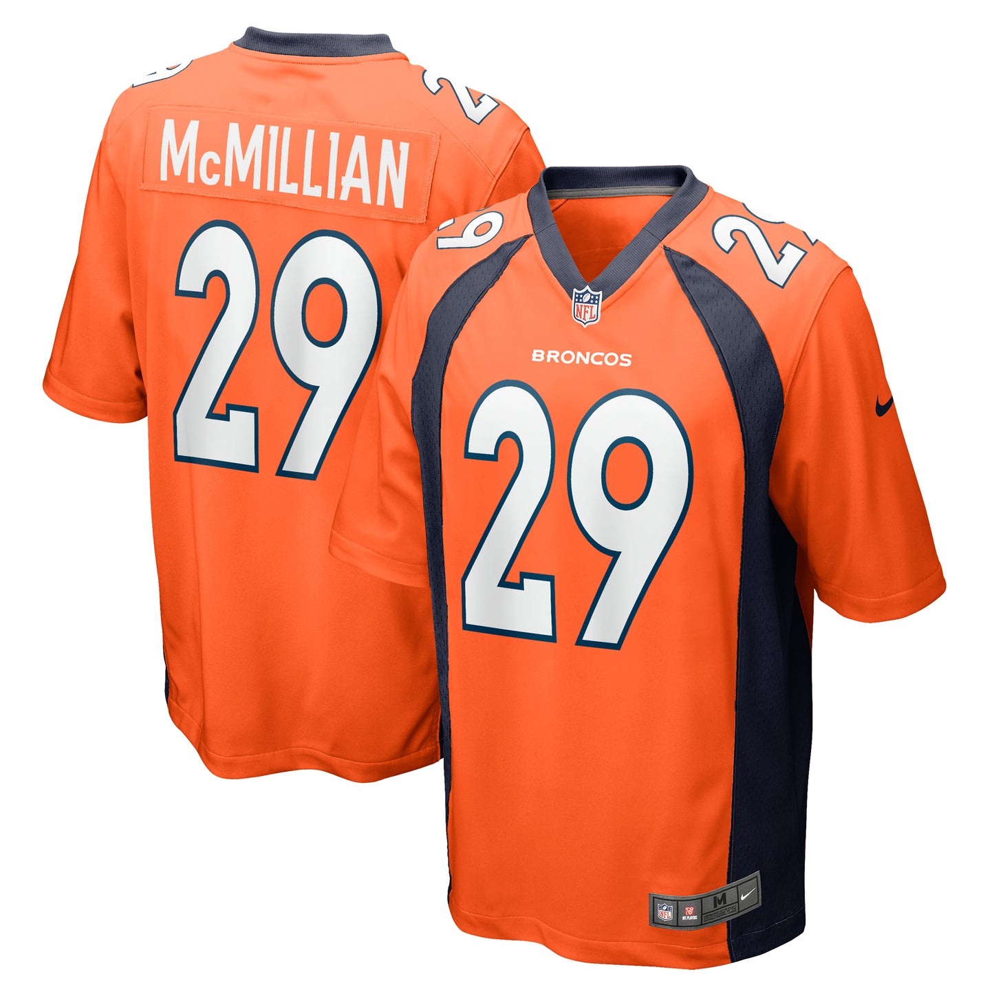 Men's Nike JaQuan McMillian Orange Denver Broncos Team Game Jersey