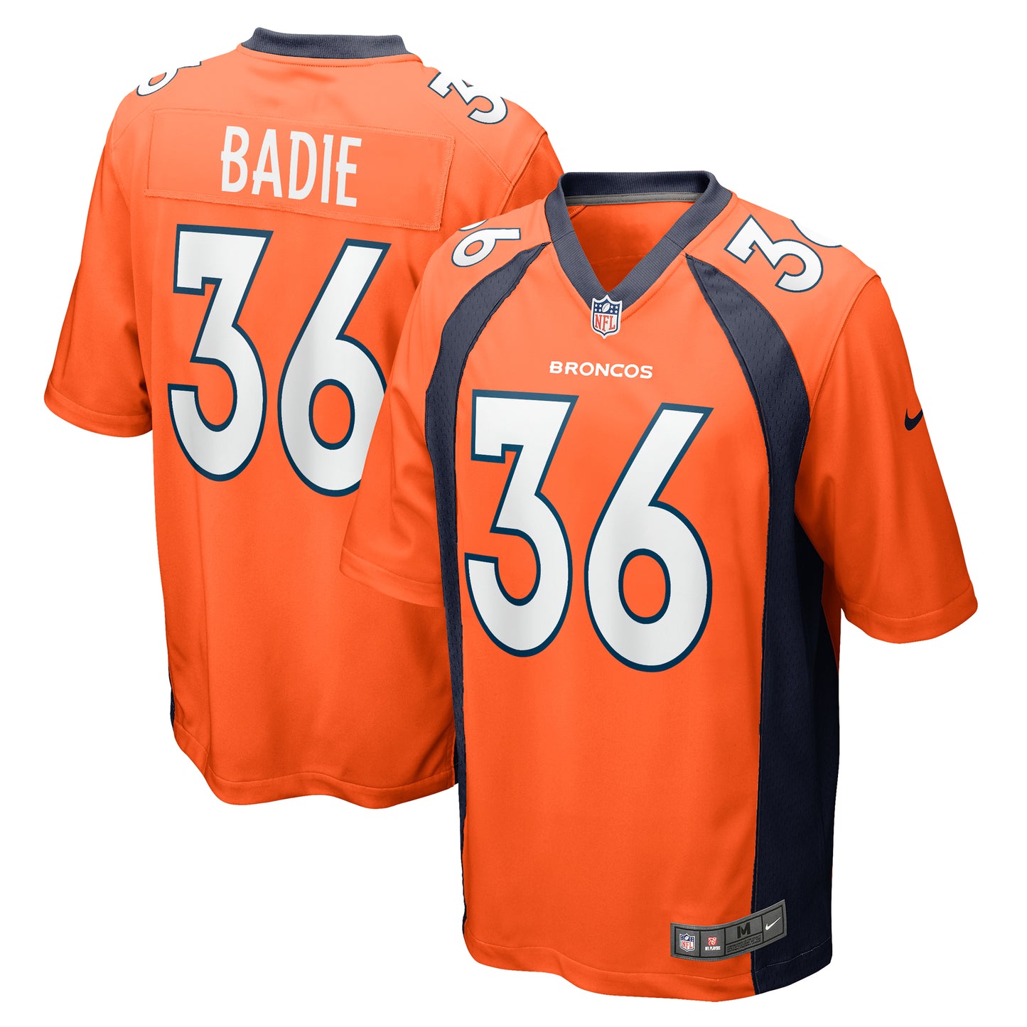 Men's Nike Tyler Badie Orange Denver Broncos Team Game Jersey