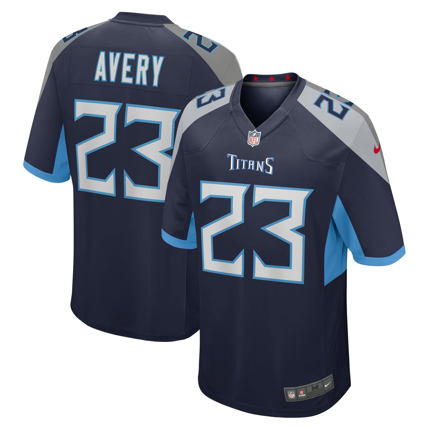 Men's Nike Tre Avery Navy Tennessee Titans Team Game Jersey