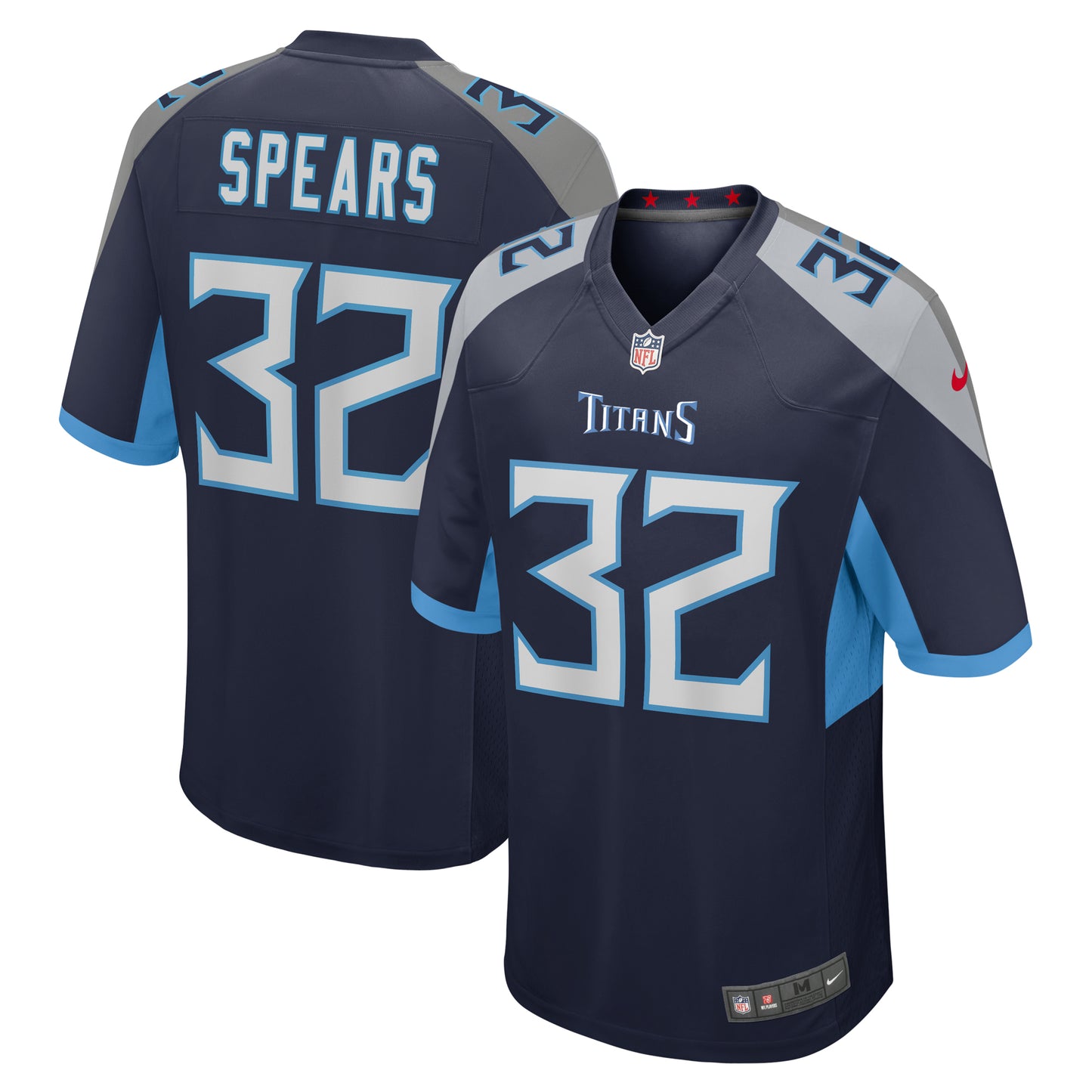 Men's Nike Tyjae Spears Navy Tennessee Titans Team Game Jersey