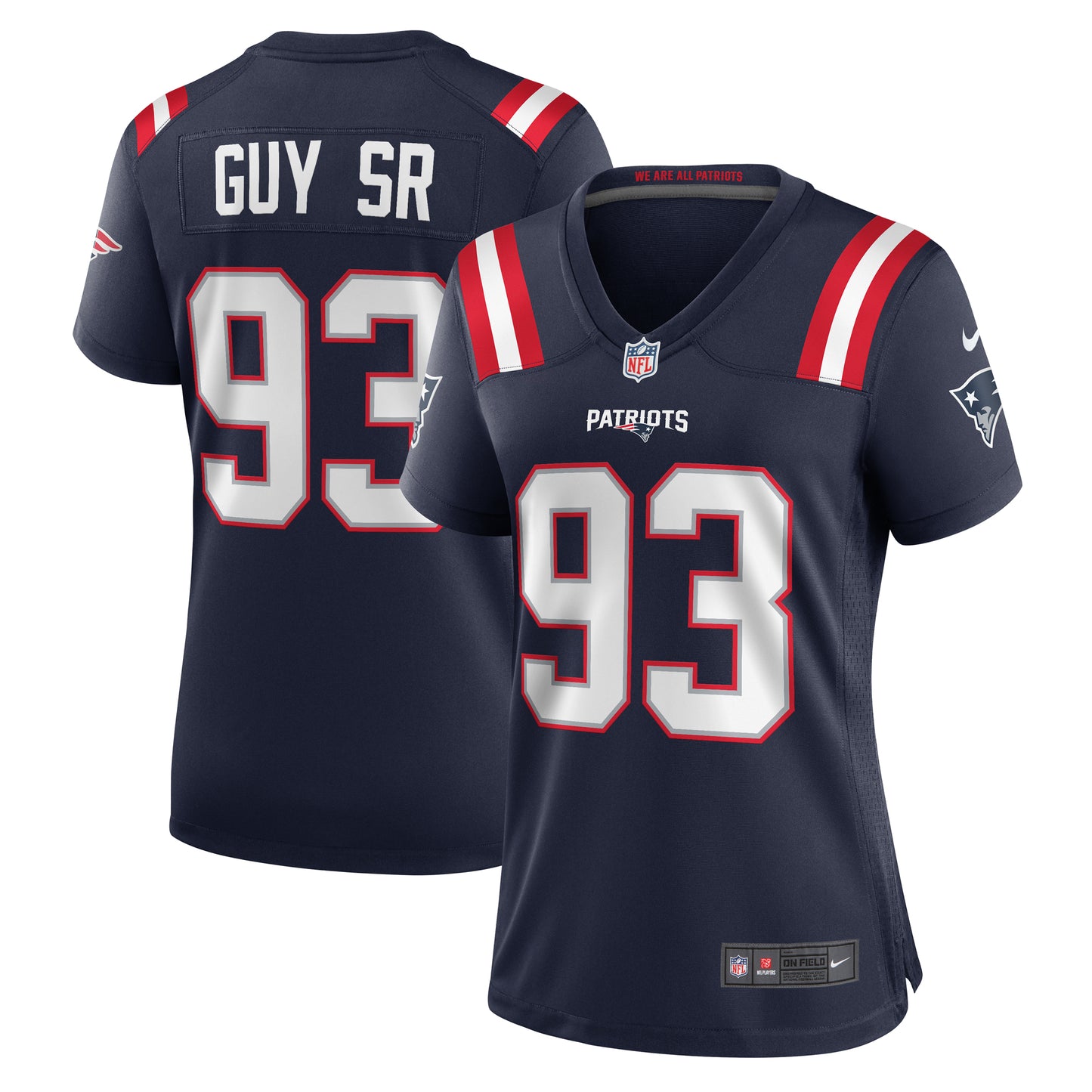 Women's Nike Lawrence Guy Navy New England Patriots Team Game Jersey