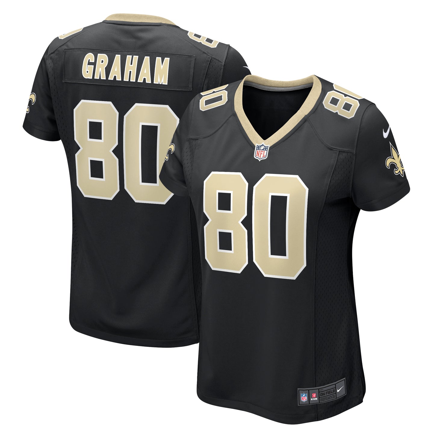 Women's Nike Jimmy Graham Black New Orleans Saints Team Game Jersey