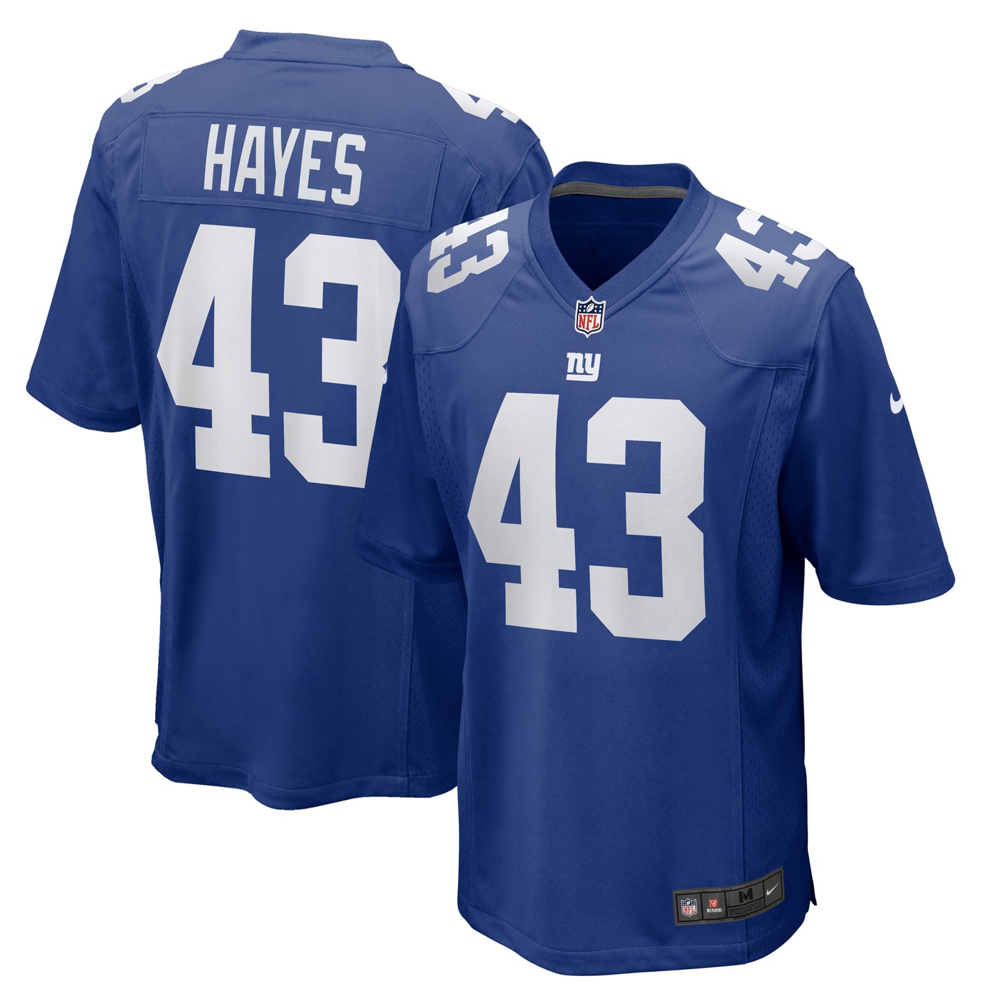 Men's Nike Kaleb Hayes Royal New York Giants Team Game Jersey