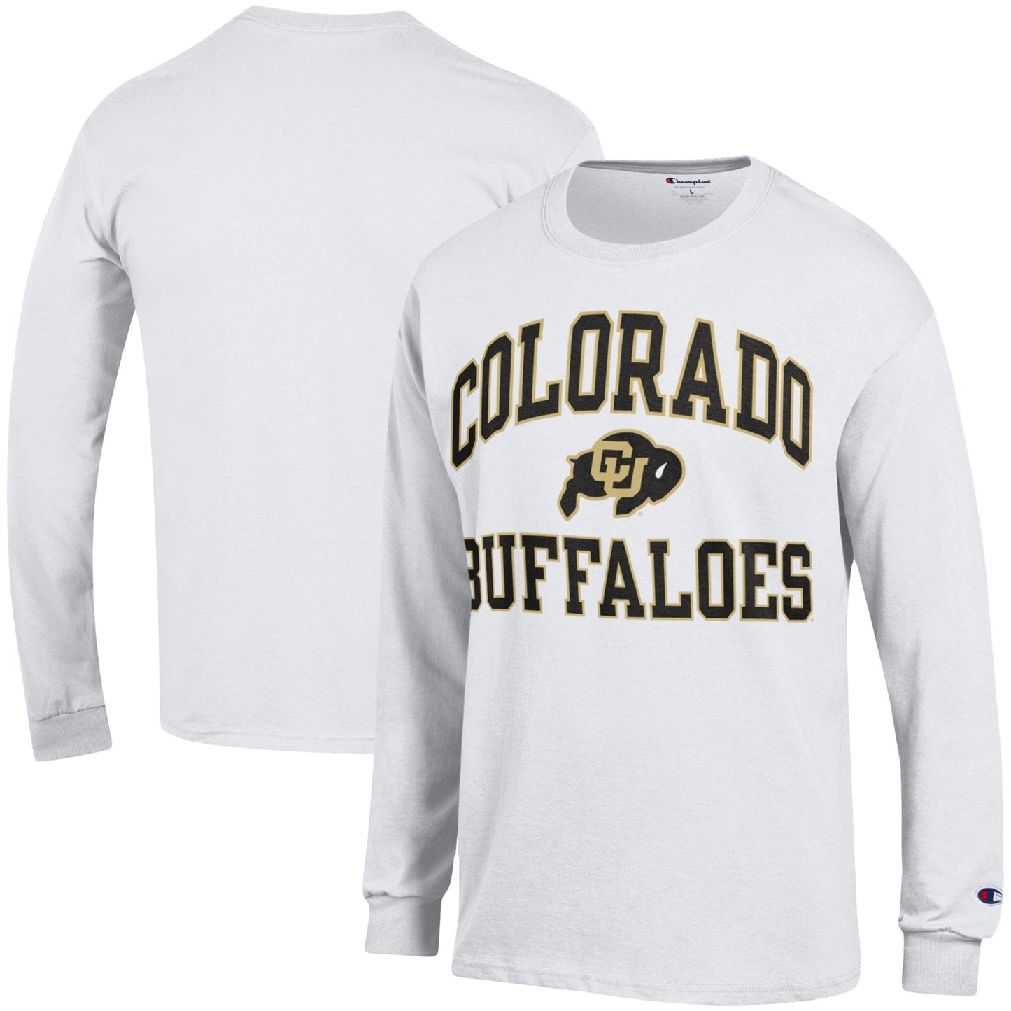 Men's Champion White Colorado Buffaloes High Motor Long Sleeve T-Shirt