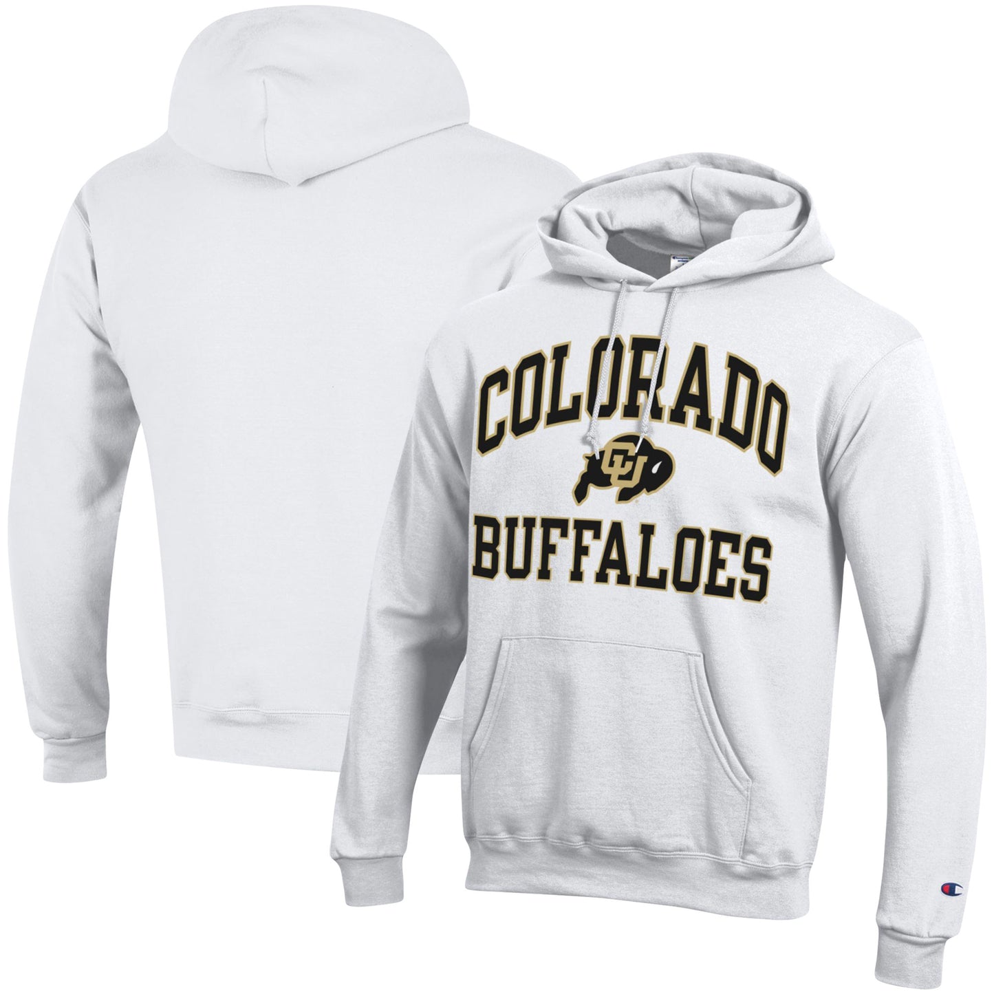 Men's Champion White Colorado Buffaloes High Motor Pullover Hoodie