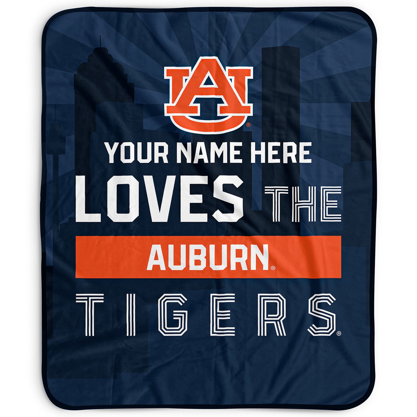 Pegasus Auburn Tigers 50" x 60" City Skyline Personalized Fleece Blanket