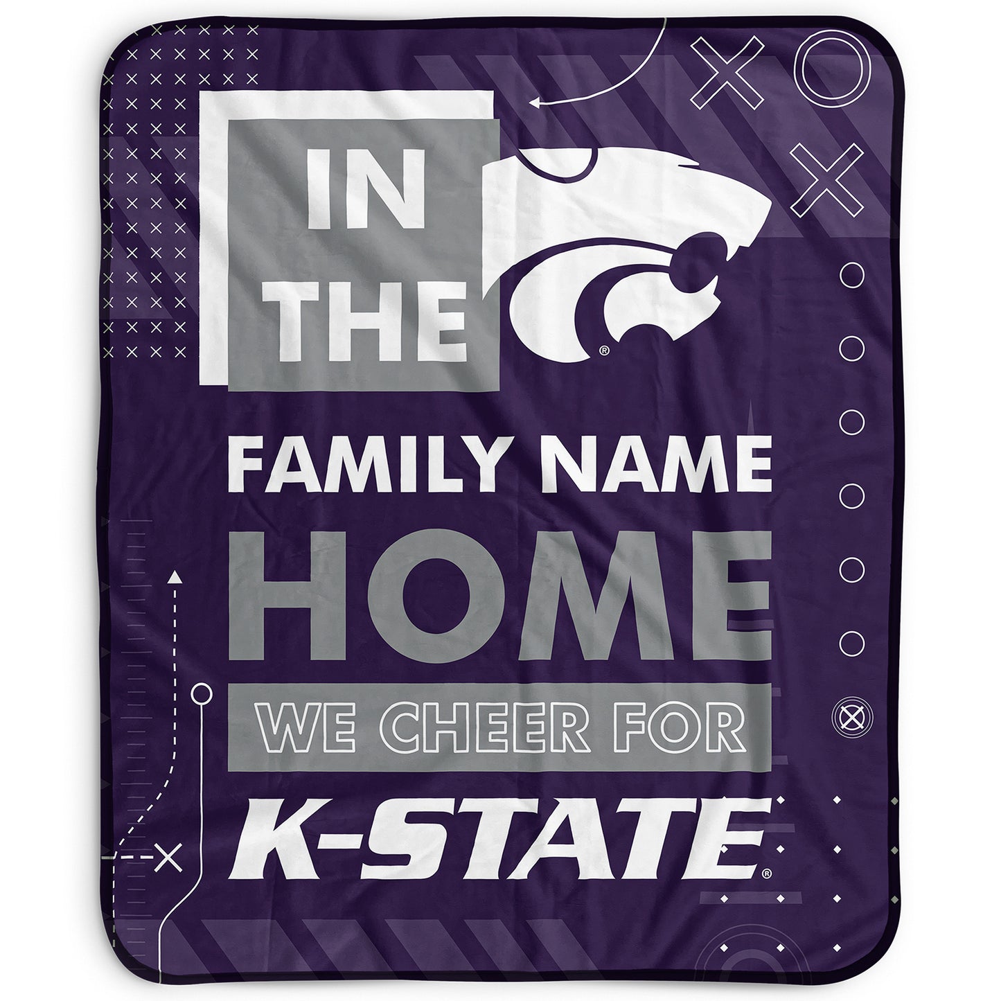 Pegasus Kansas State Wildcats 50" x 60" "We Cheer" Personalized Fleece Blanket