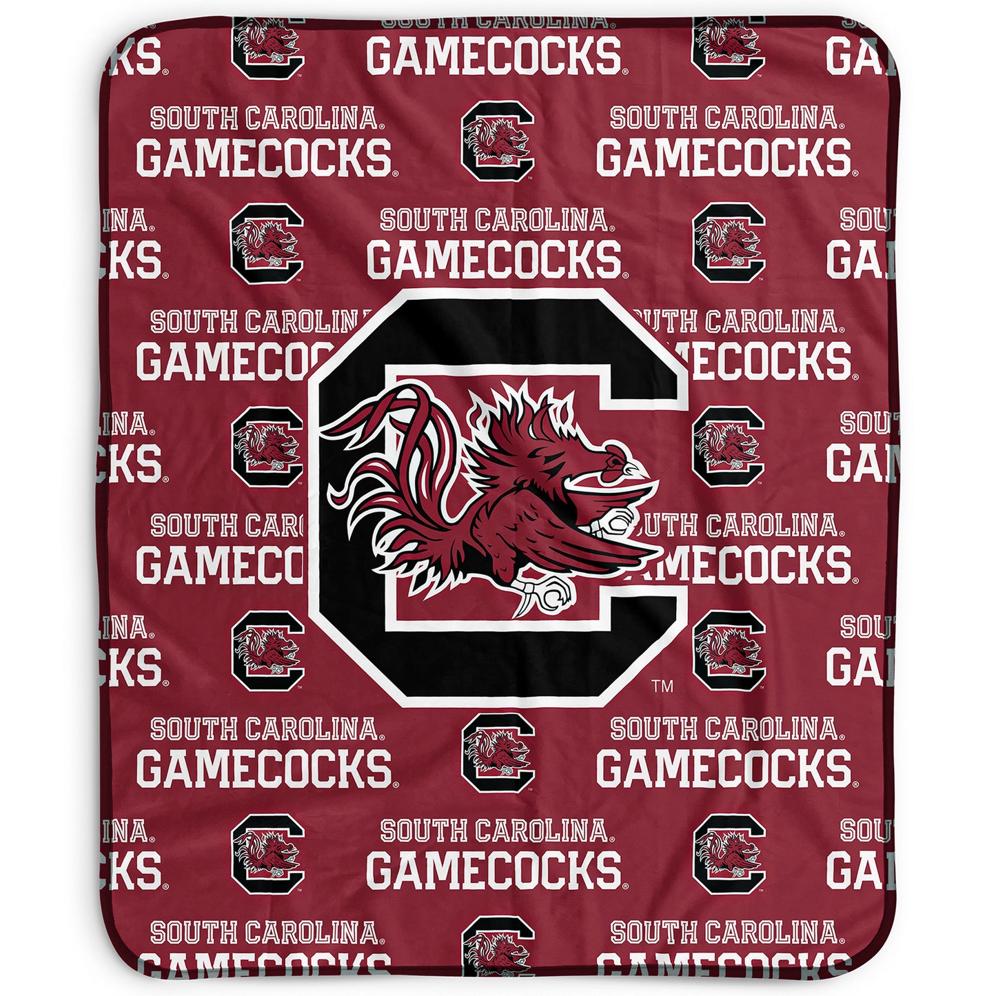 Pegasus South Carolina Gamecocks 50" x 60" Repeat Wordmark Fleece Blanket