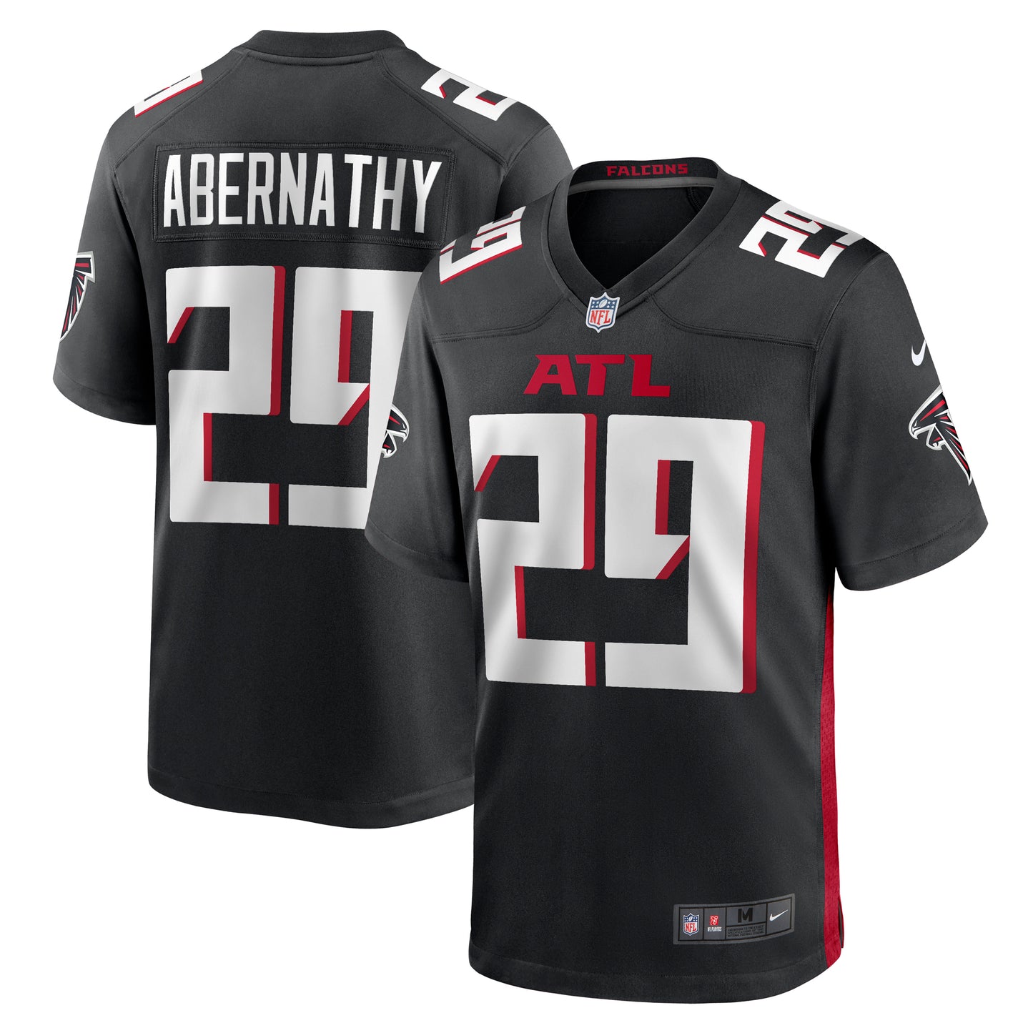 Men's Nike Micah Abernathy Black Atlanta Falcons Team Game Jersey