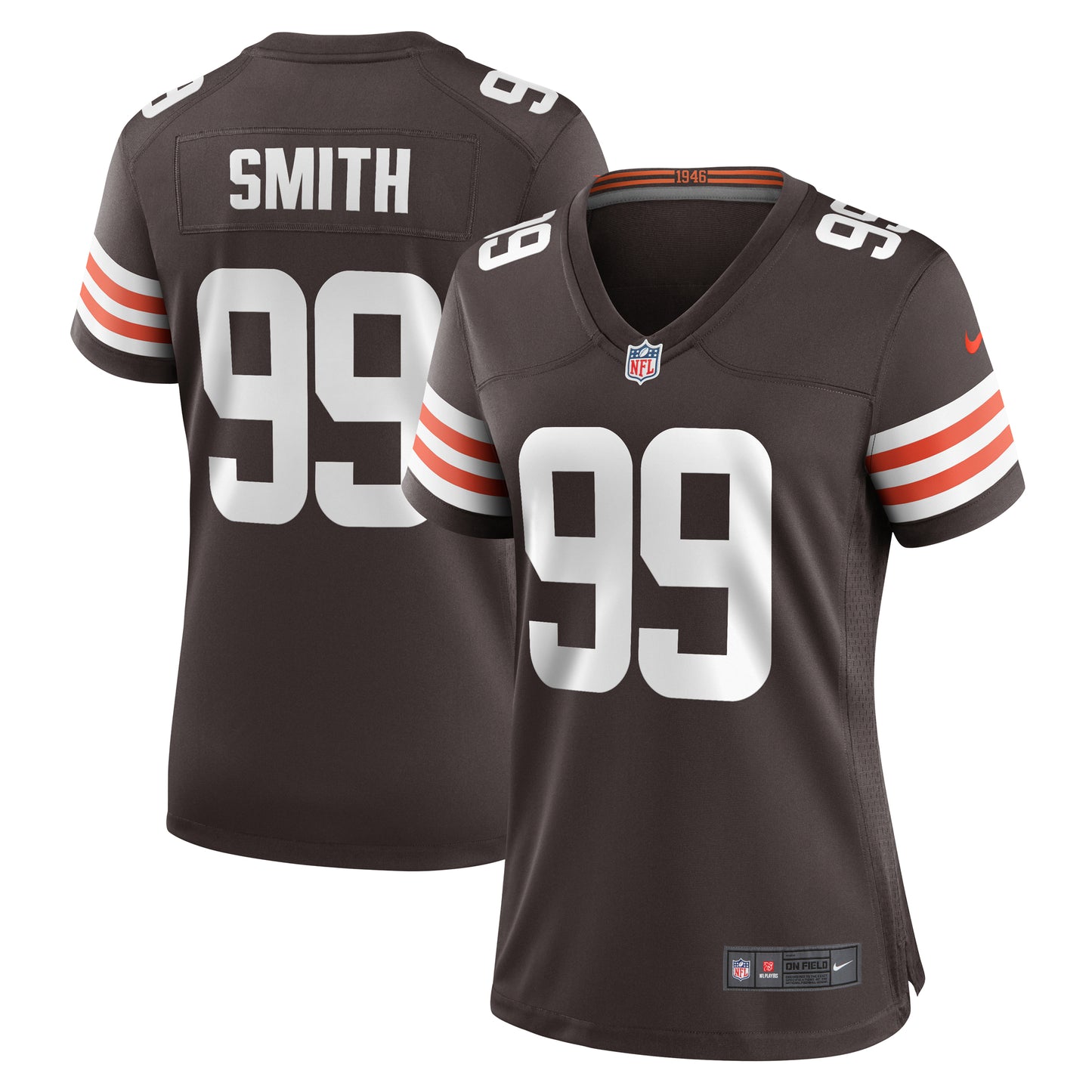 Women's Nike Za'Darius Smith Brown Cleveland Browns Team Game Jersey