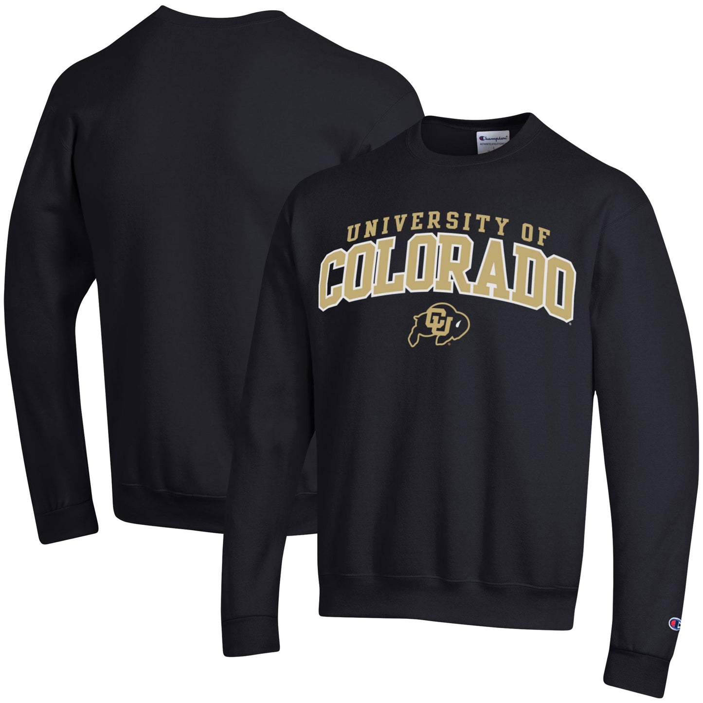 Men's Champion Black Colorado Buffaloes Property of Powerblend Pullover Sweatshirt