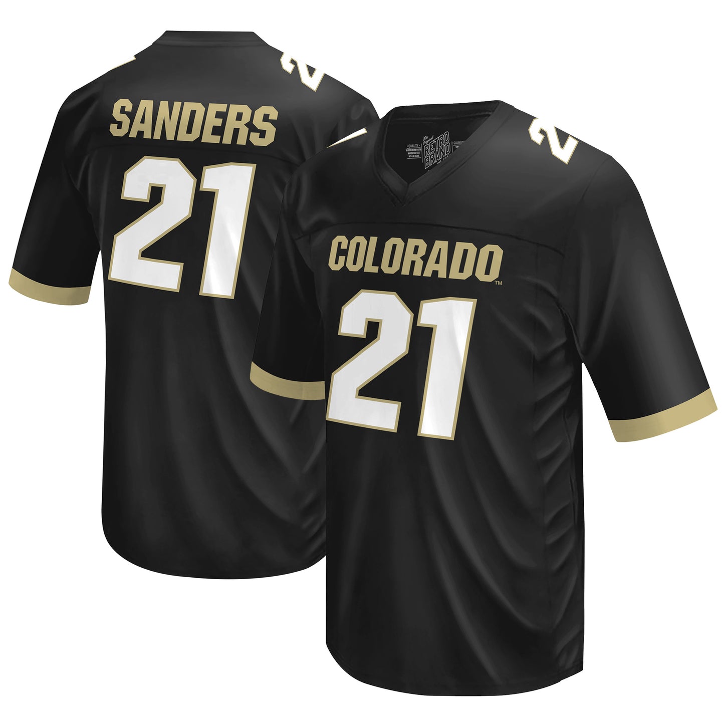 Men's Original Retro Brand Shilo Sanders Black Colorado Buffaloes NIL Football Player Jersey