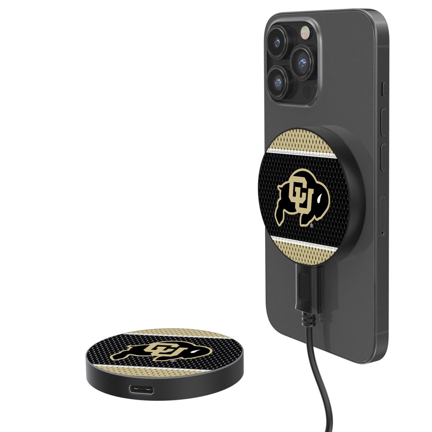 Keyscaper Black Colorado Buffaloes Wireless Magnetic Charger