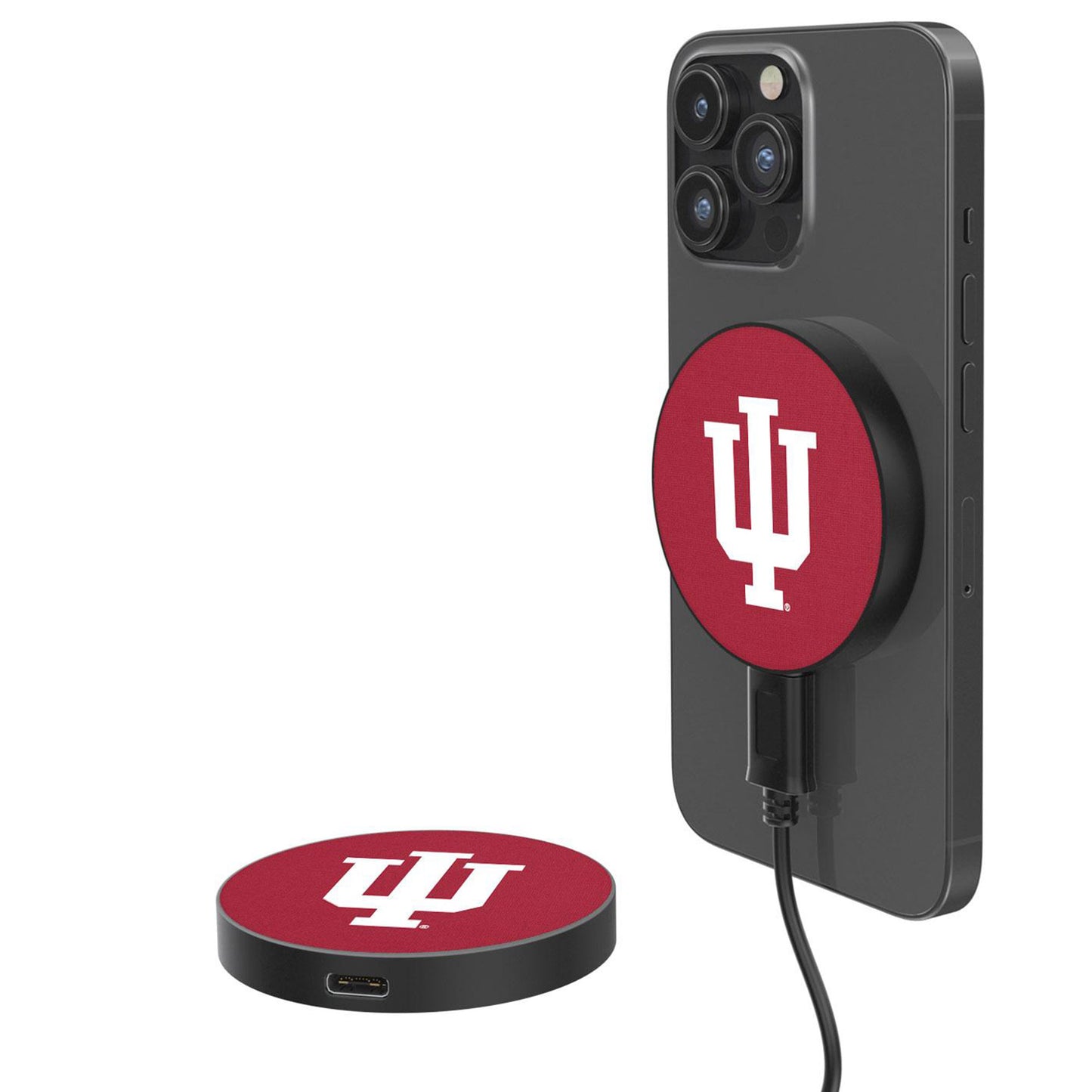 Keyscaper Black Indiana Hoosiers Wireless Magnetic Charger