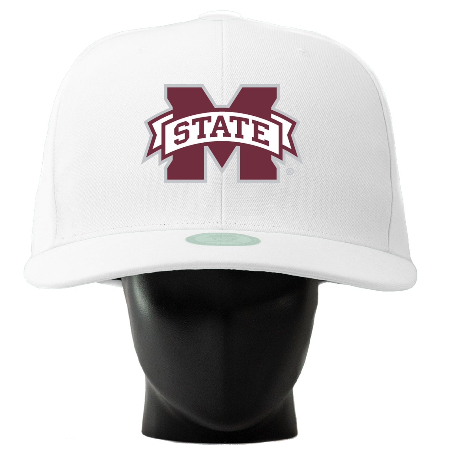 Unisex Noggin Boss White Mississippi State Bulldogs Oversized Hat