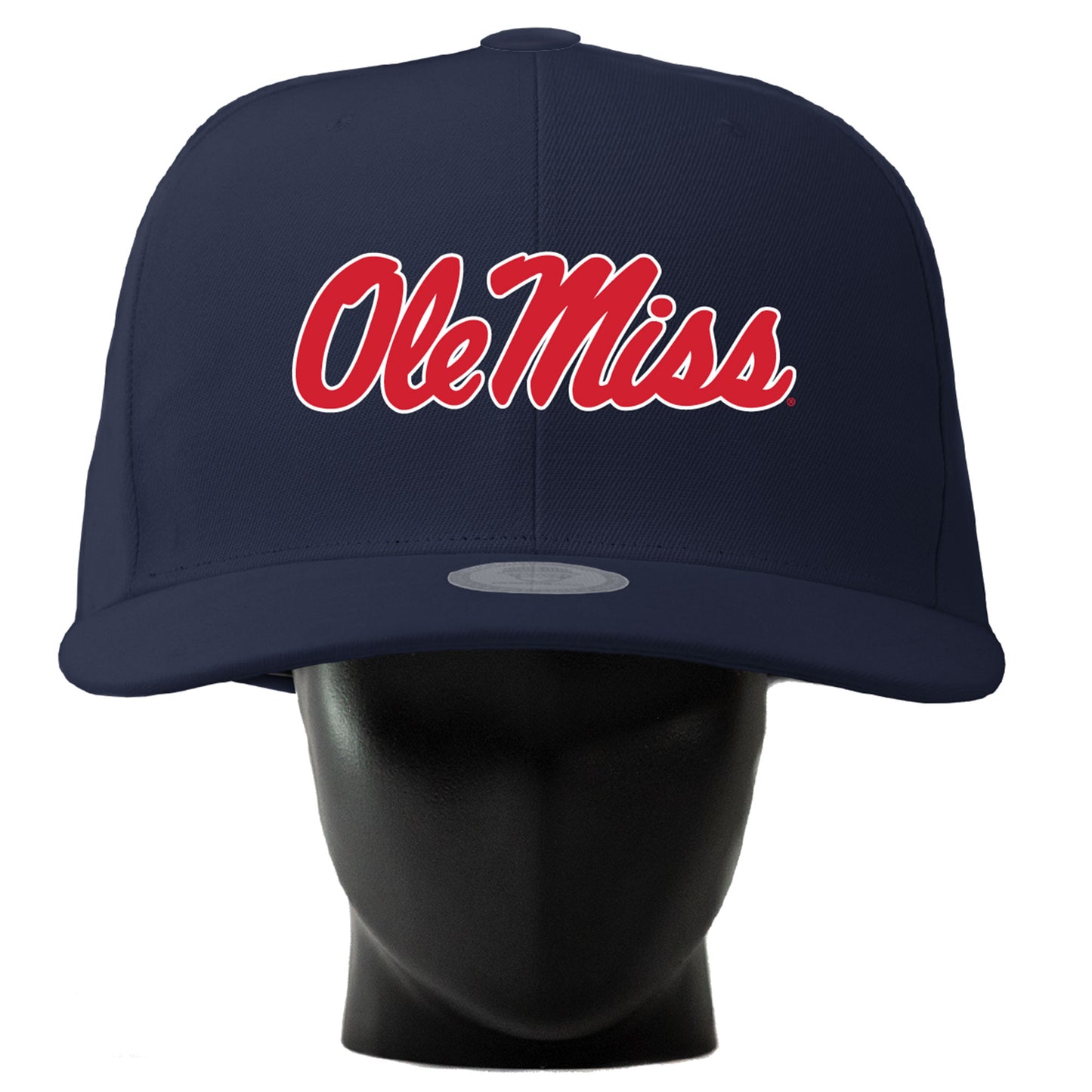 Unisex Noggin Boss Navy Ole Miss Rebels Oversized Hat