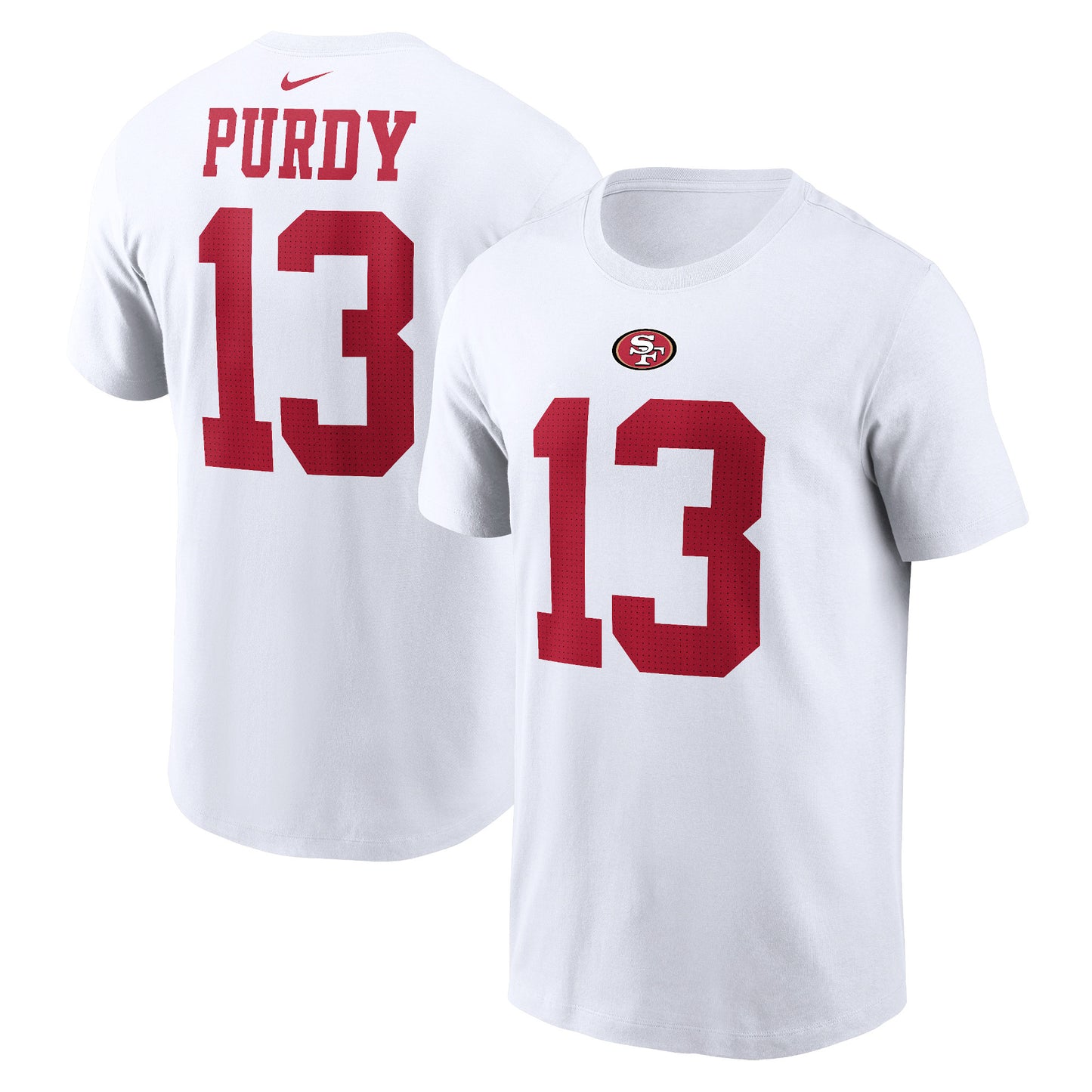 Men's Nike Brock Purdy White San Francisco 49ers Player Name & Number T-Shirt