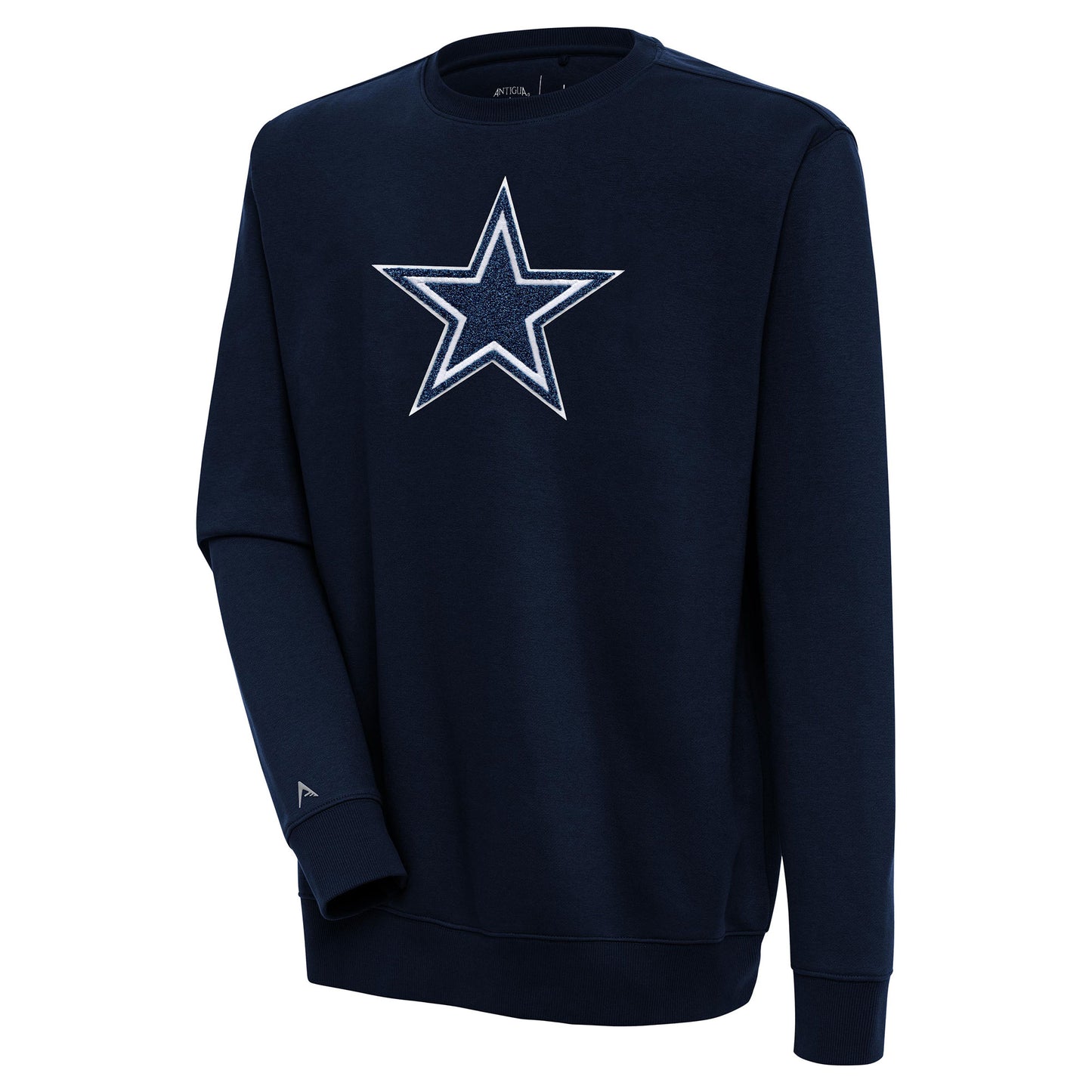 Men's Antigua Navy Dallas Cowboys Victory Crewneck Pullover Sweatshirt