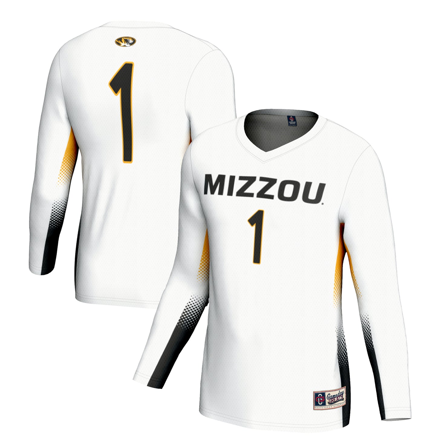 Unisex GameDay Greats #1 White Missouri Tigers Lightweight Volleyball Jersey