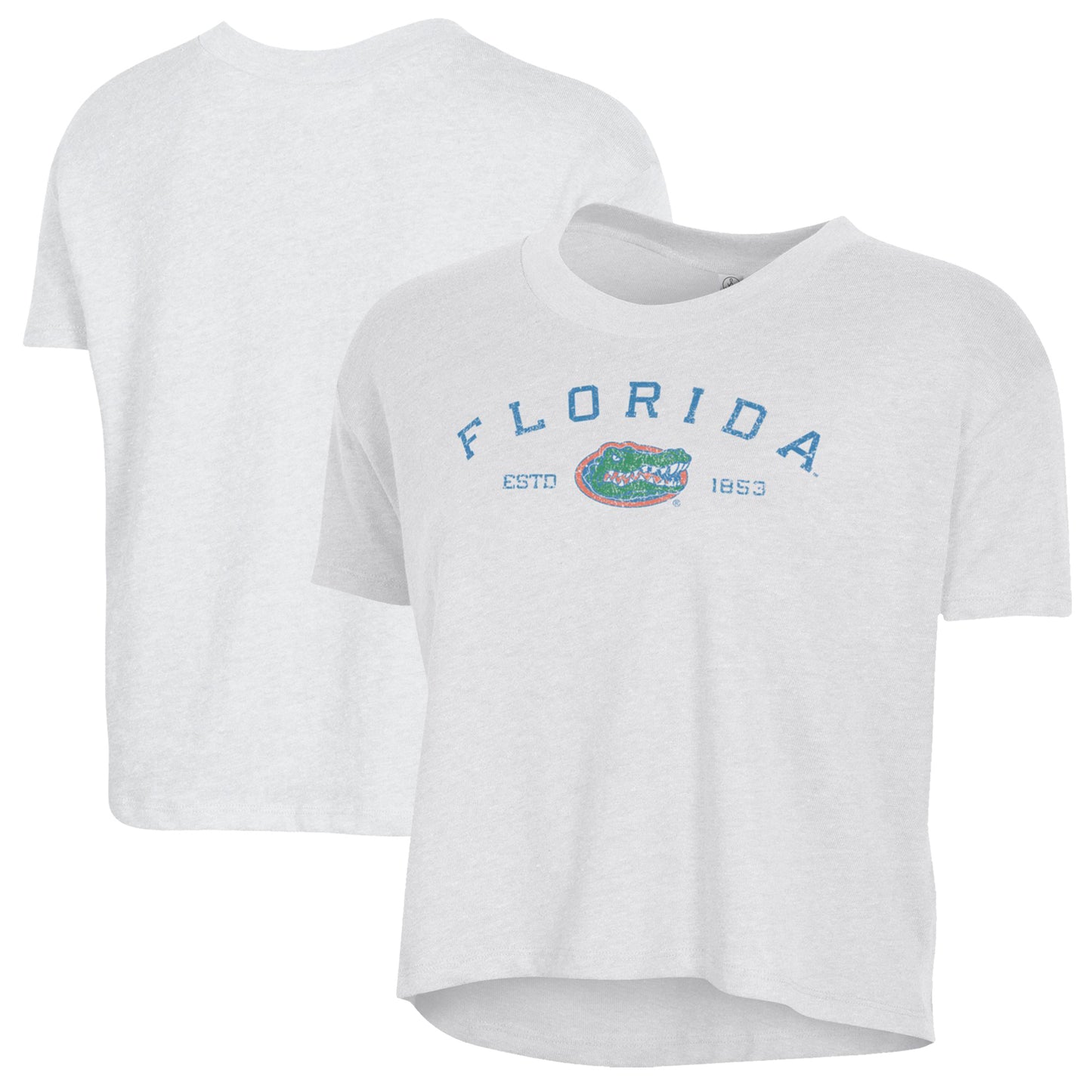 Women's Alternative Apparel White Florida Gators Retro Jersey Headliner Cropped T-Shirt
