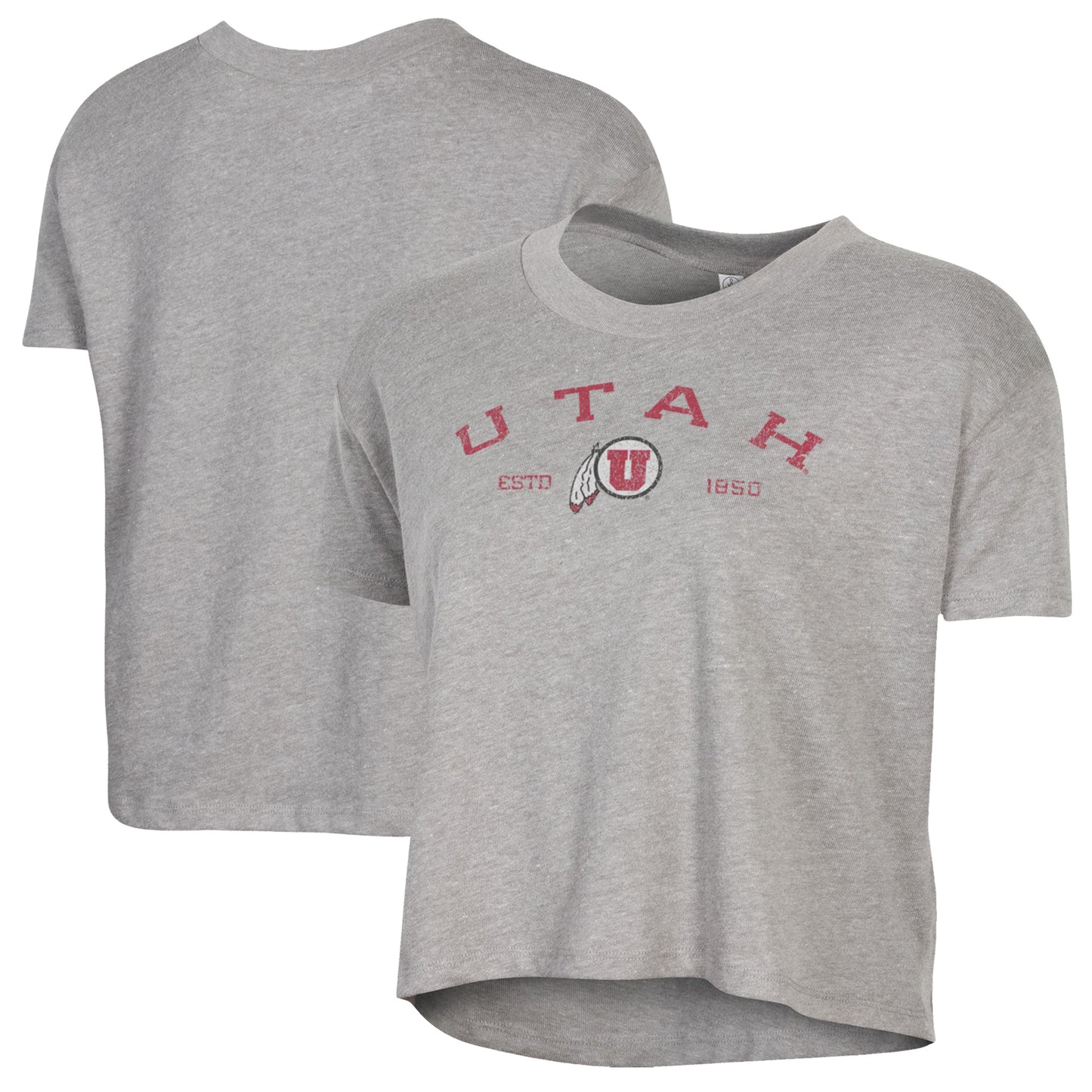 Women's Alternative Apparel Gray Utah Utes Retro Jersey Headliner Cropped T-Shirt