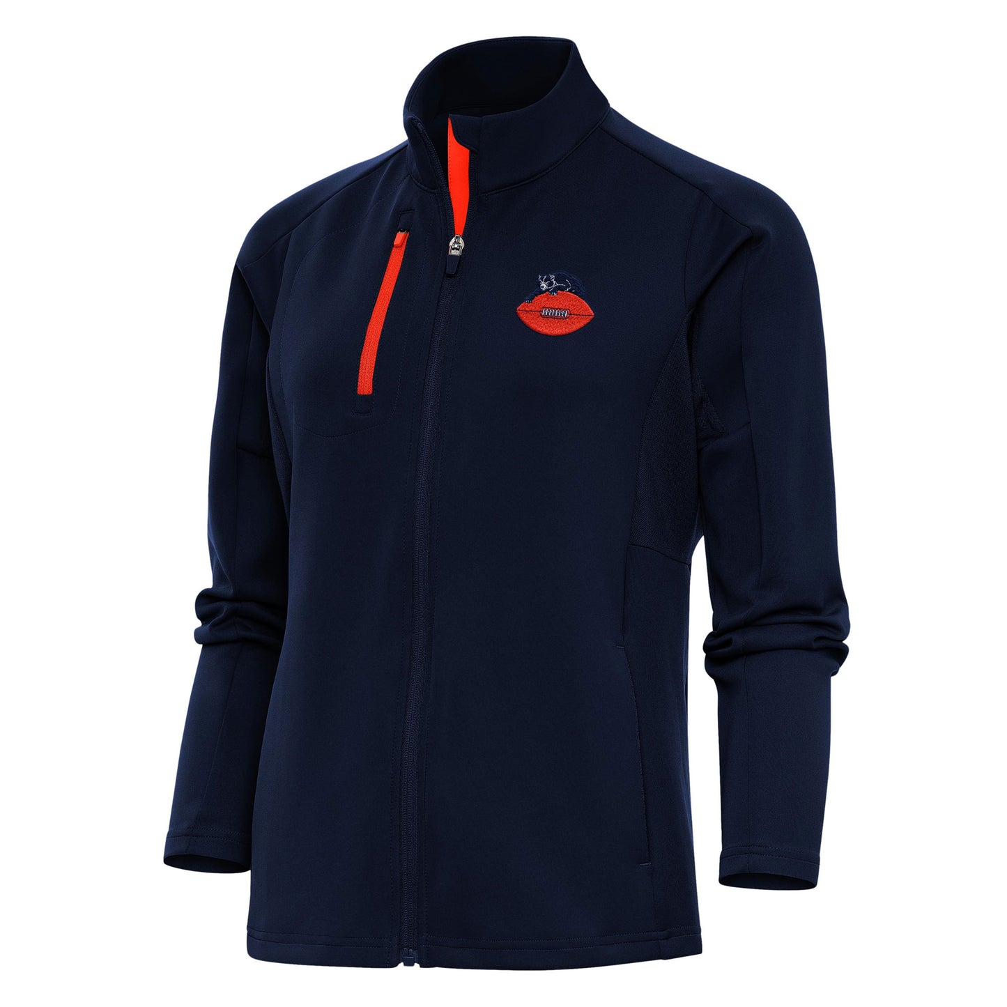 Women's Antigua Navy Chicago Bears Throwback Logo Generation Full-Zip Jacket