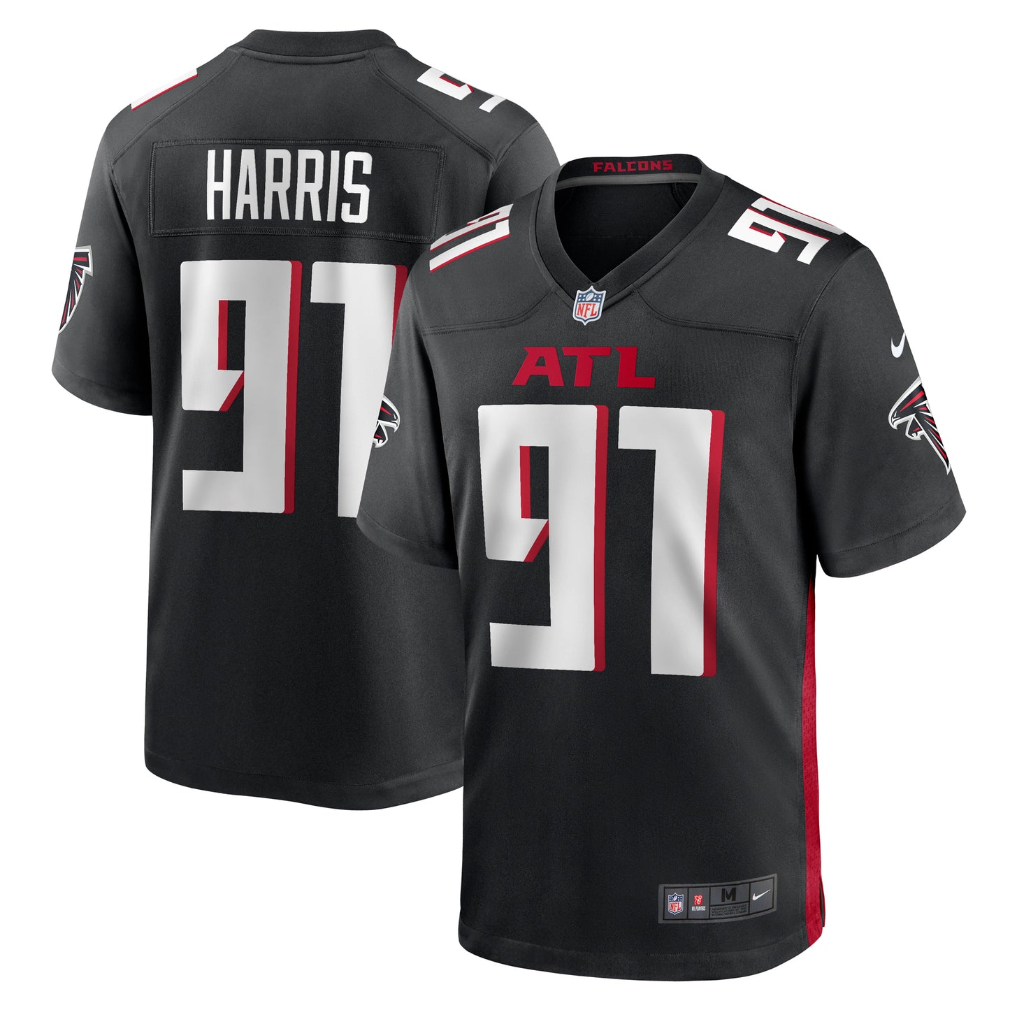 Men's Nike Demone Harris Black Atlanta Falcons Game Jersey