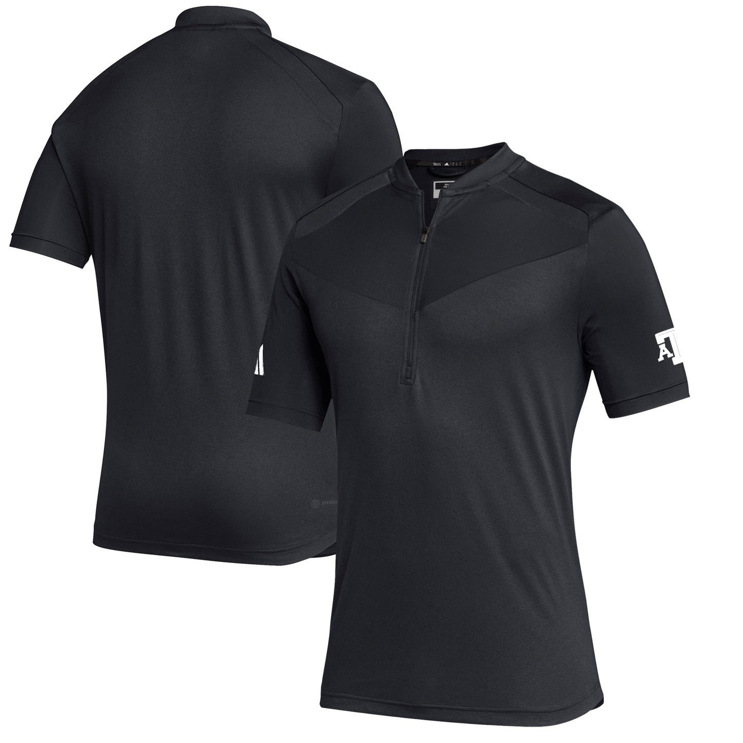 Men's adidas Black Texas A&M Aggies Sideline Quarter-Zip Polo