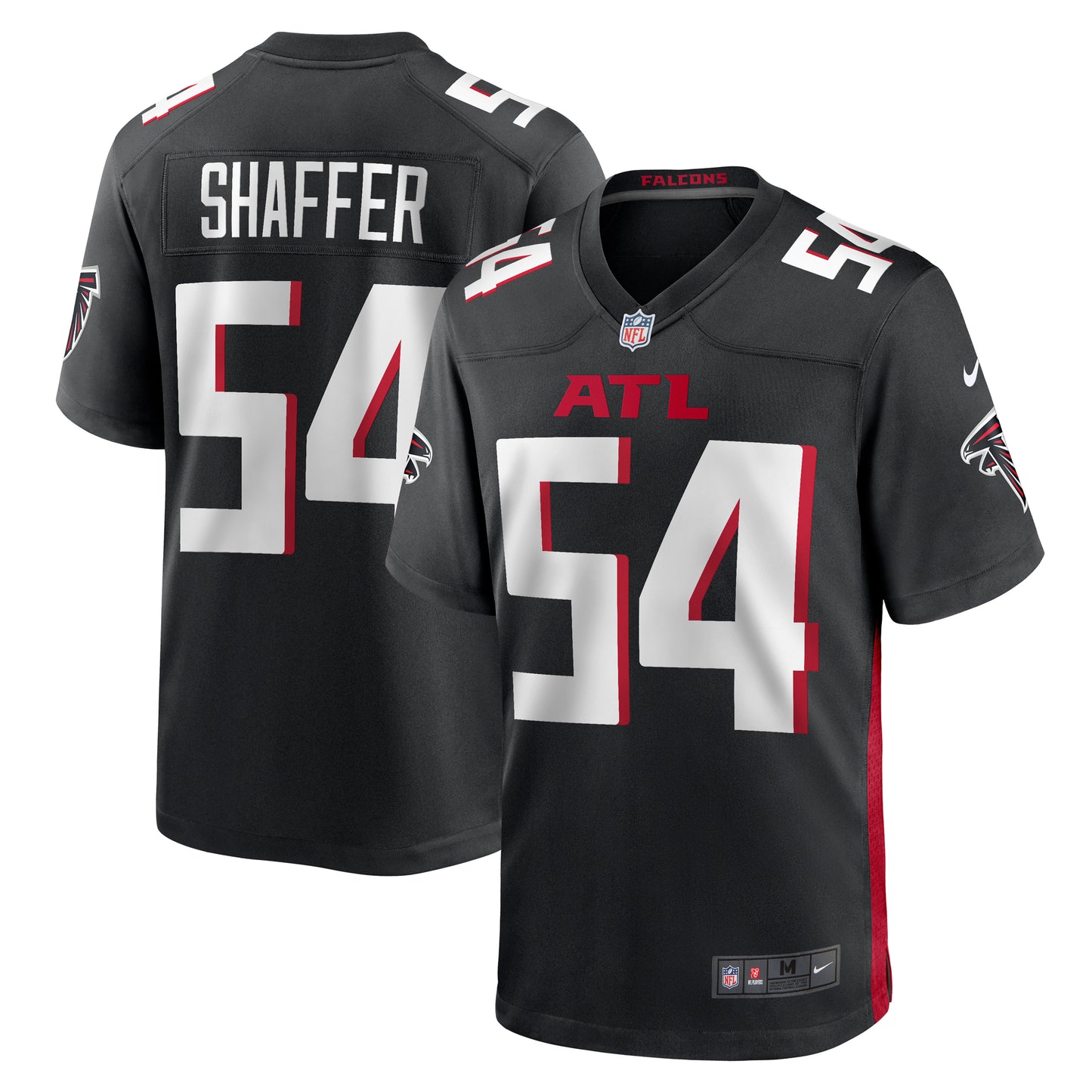 Men's Nike Justin Shaffer Black Atlanta Falcons Game Jersey