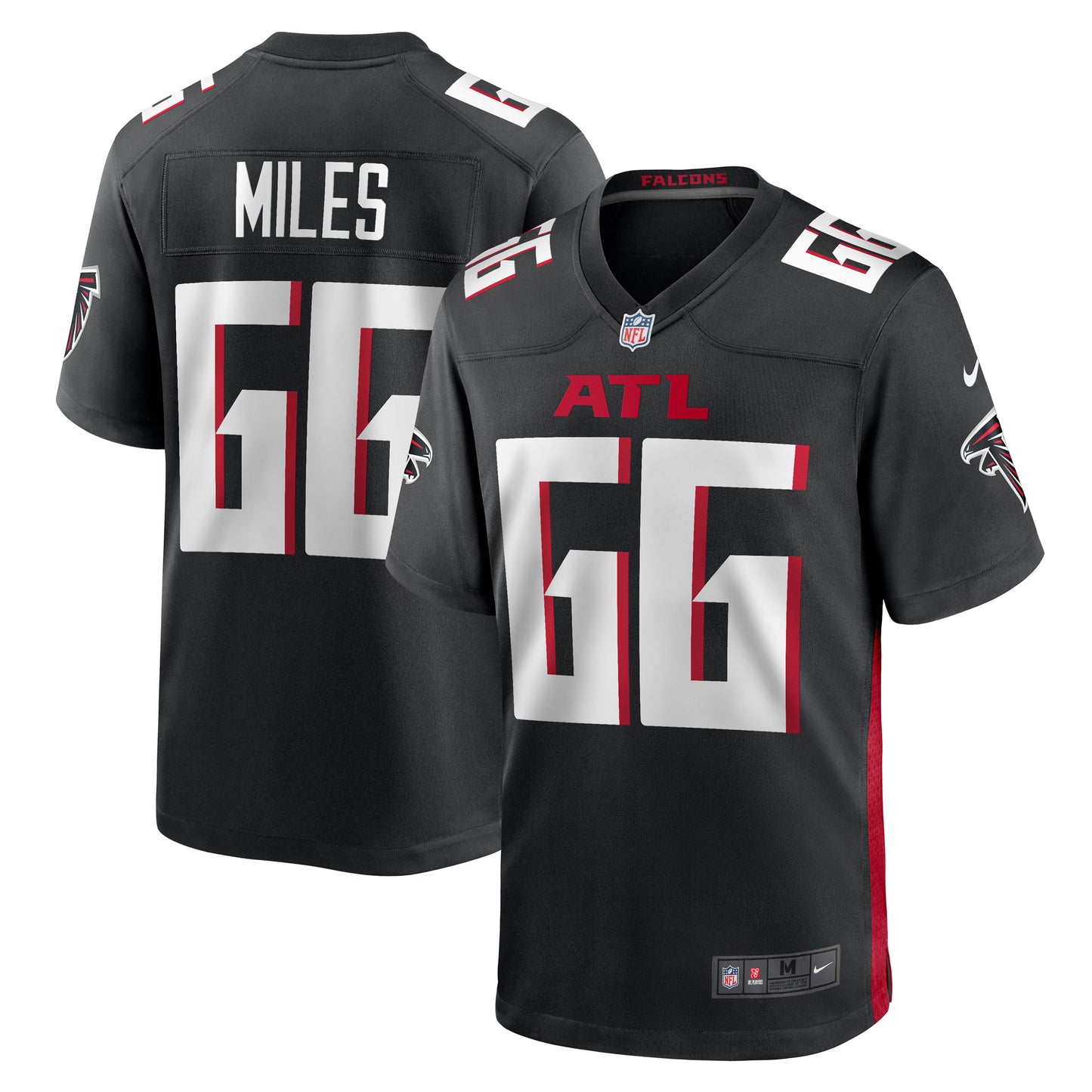 Men's Nike Joshua Miles Black Atlanta Falcons Game Jersey