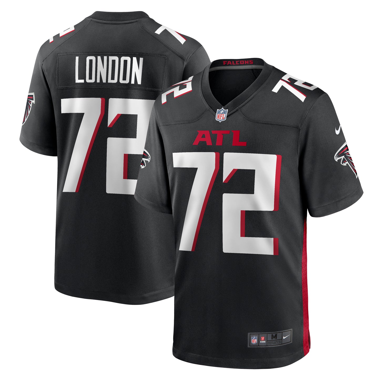 Men's Nike LaCale London Black Atlanta Falcons Game Jersey