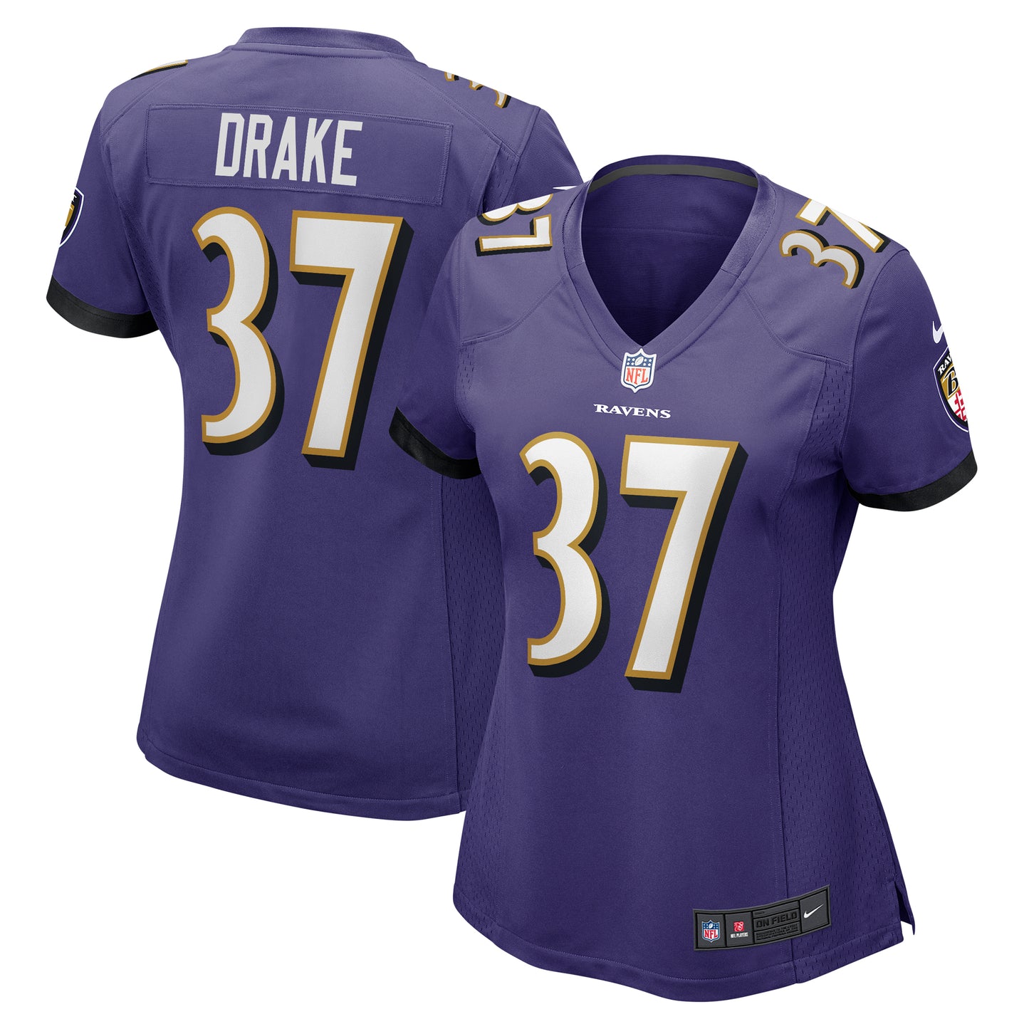 Women's Nike Kenyan Drake Purple Baltimore Ravens Game Jersey