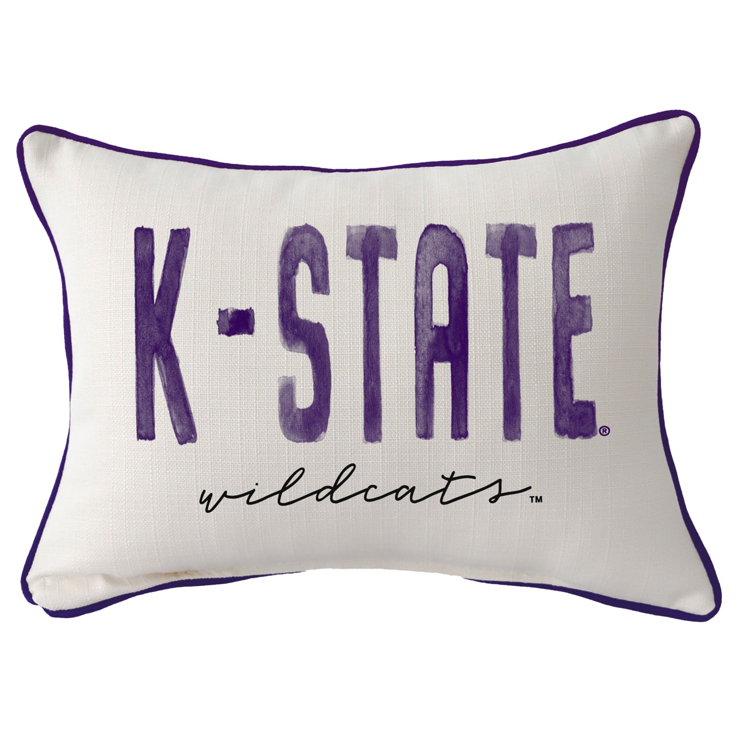 Kansas State Wildcats Poster Rectangular Piped Pillow