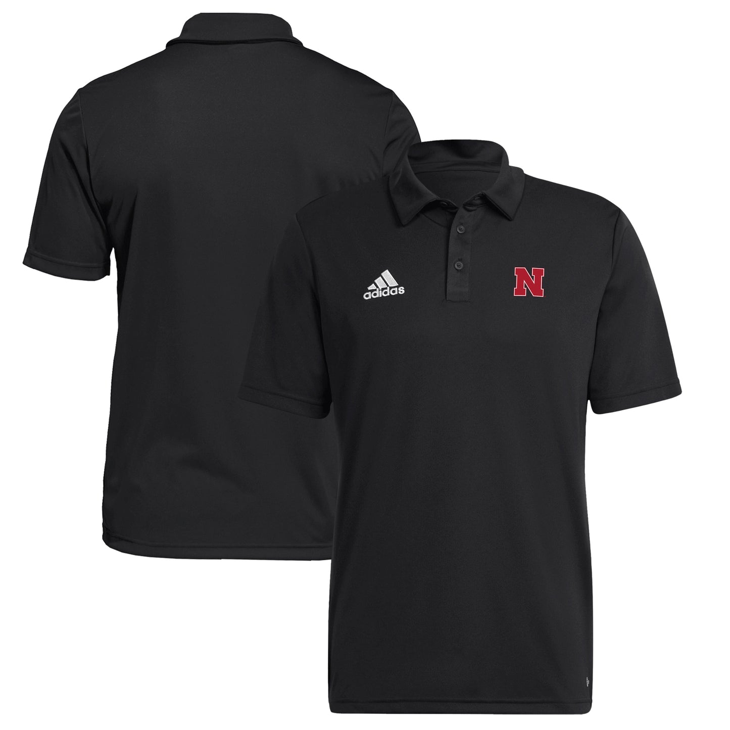 Men's adidas Black Nebraska Huskers Entrada 22 Polo