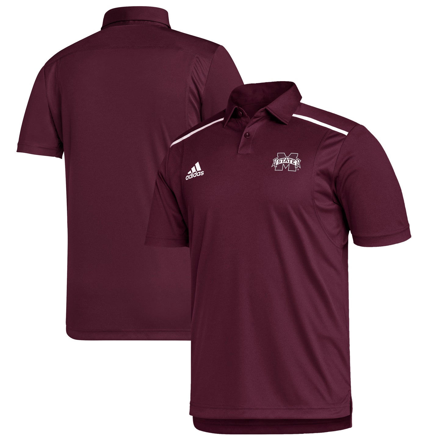Men's adidas Maroon Mississippi State Bulldogs Team Issue Polo