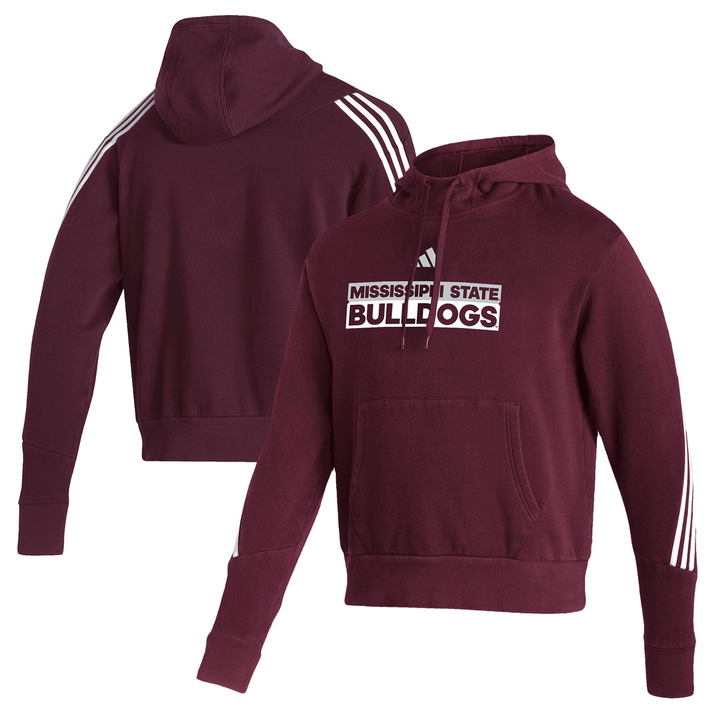 Men's adidas Maroon Mississippi State Bulldogs Fashion Pullover Hoodie