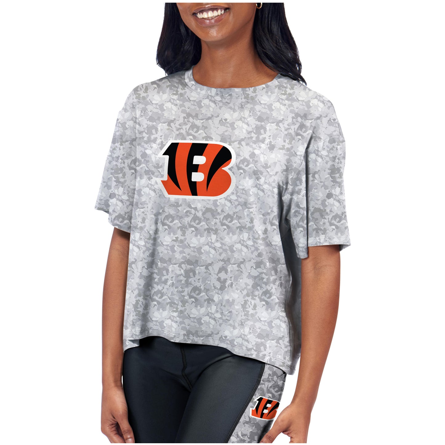 Women's Certo Gray Cincinnati Bengals Turnout T-Shirt