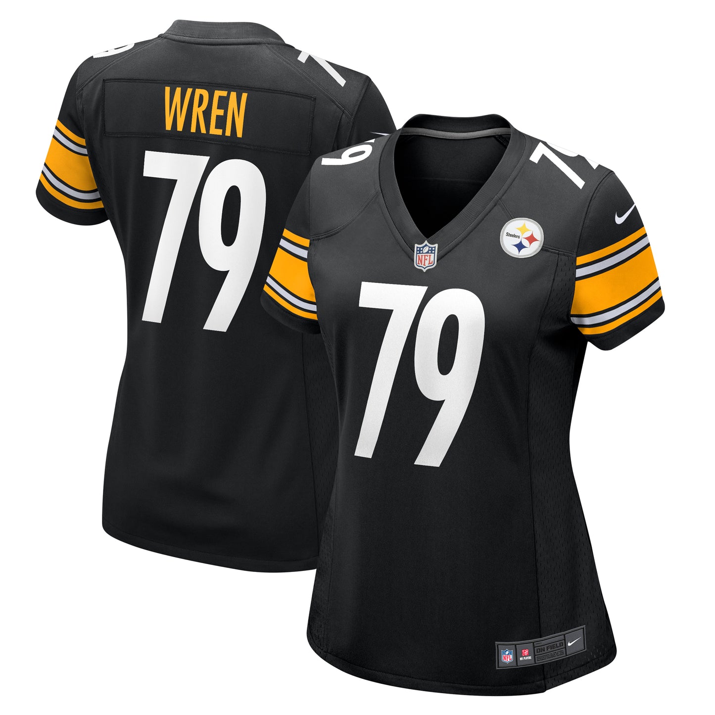 Women's Nike Renell Wren Black Pittsburgh Steelers Game Jersey