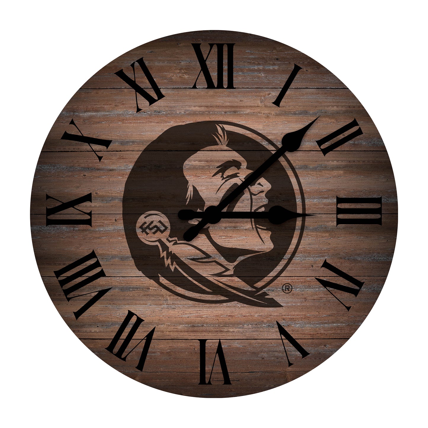 Imperial Florida State Seminoles Rustic 16'' Clock