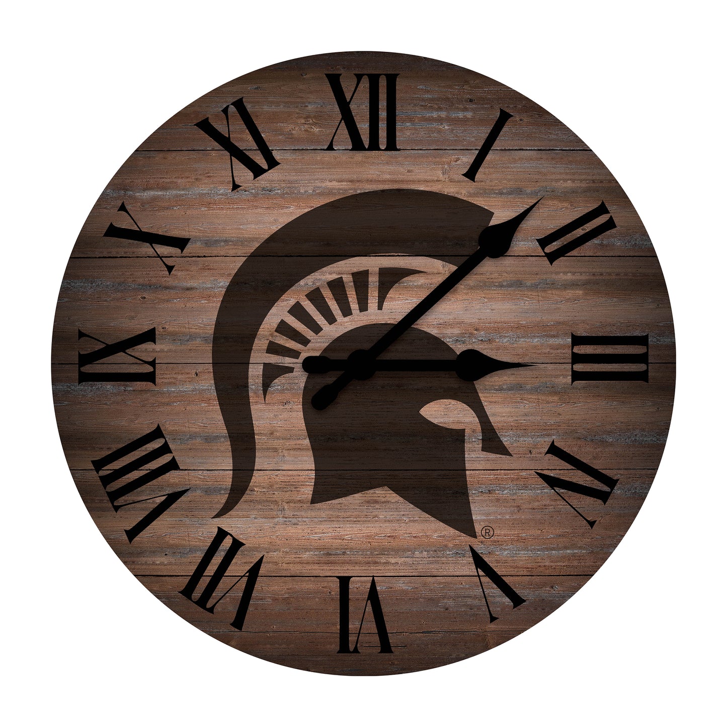 Imperial Michigan State Spartans Rustic 16'' Clock