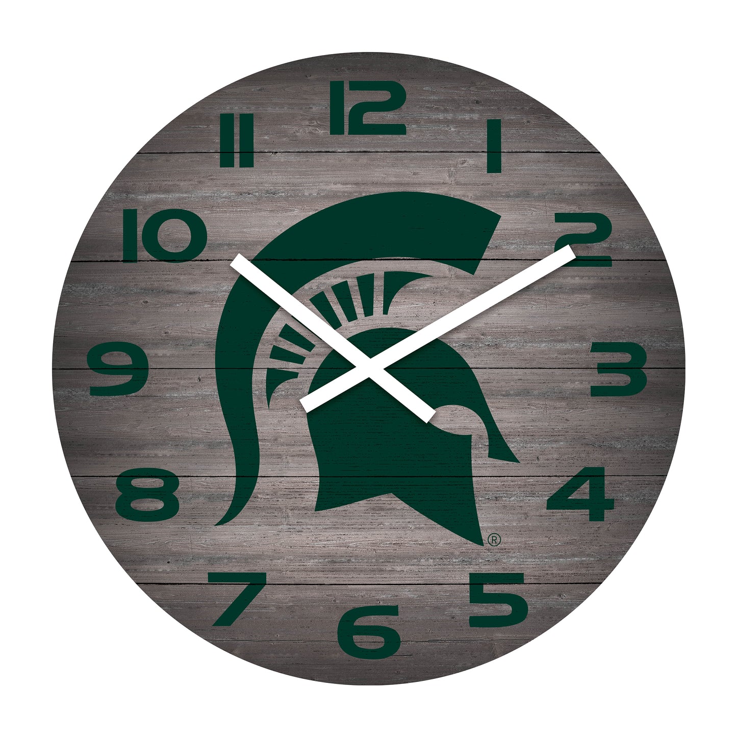 Imperial Michigan State Spartans Weathered 16" Clock