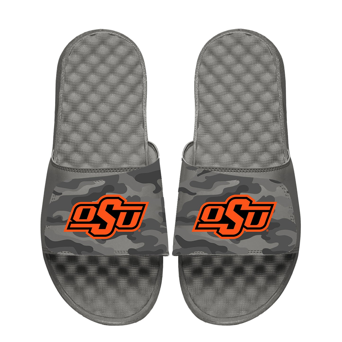 Youth ISlide Gray Oklahoma State Cowboys Camo Slide Sandals