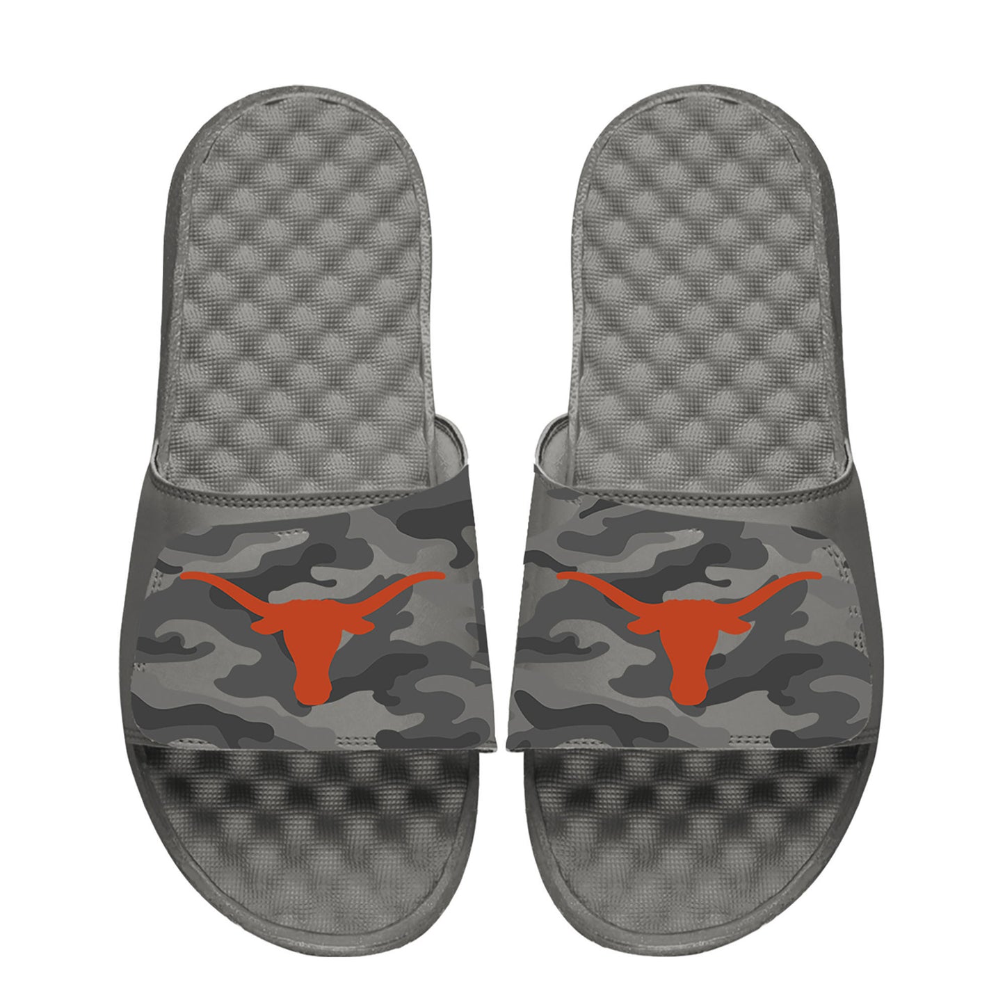 Youth ISlide Gray Texas Longhorns Camo Slide Sandals