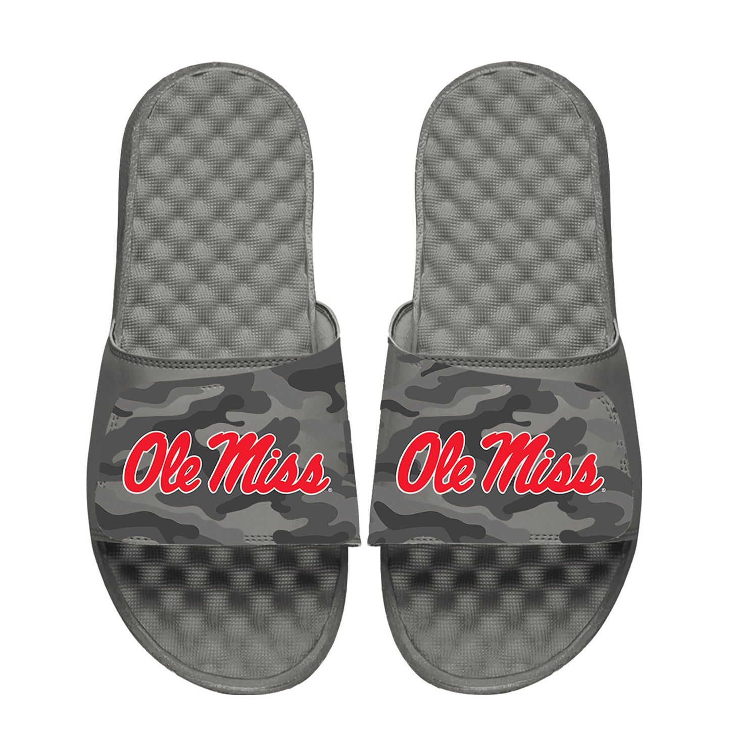 Men's ISlide Gray Ole Miss Rebels Camo Slide Sandals