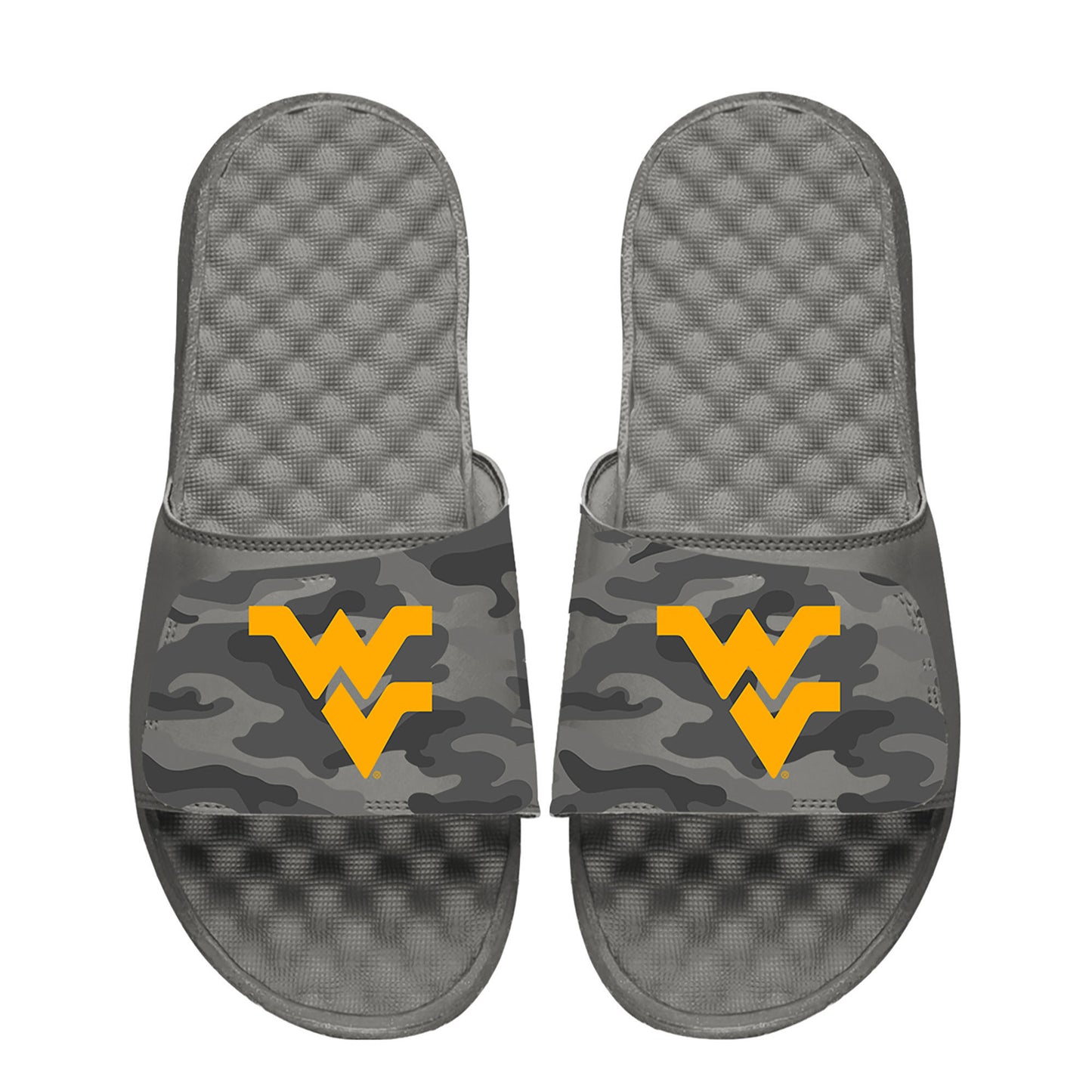 Men's ISlide Gray West Virginia Mountaineers Camo Slide Sandals
